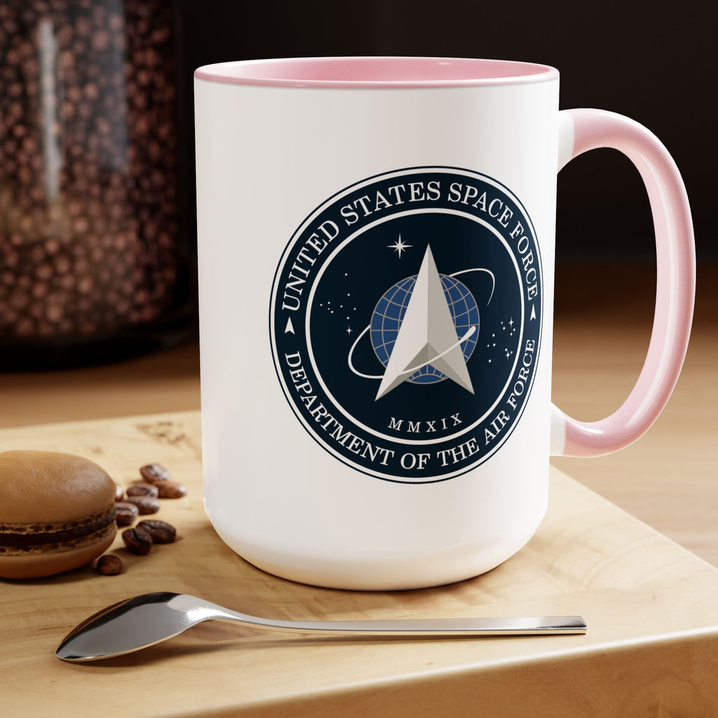 United States Space Force #SpaceForce Two-Tone Coffee Mugs, 15oz