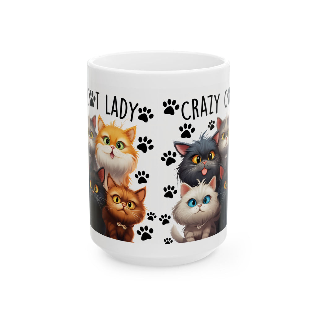 Crazy Cat Lady Cute Kittens Mug | Ceramic Coffee Tea Cup