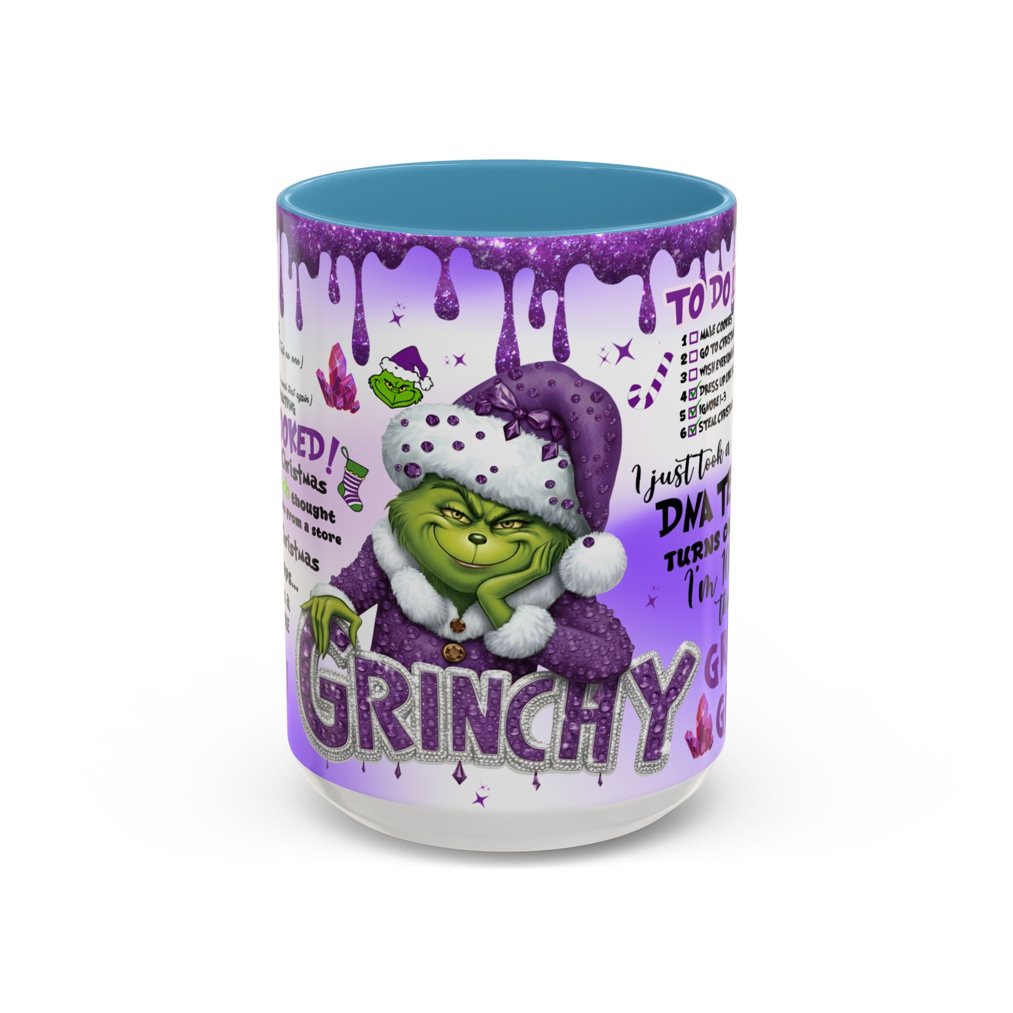 Grinchy Coffee Mug - Fun Holiday Mug, Christmas Gift, Office Decor, Grinch Lovers, DNA Test Humor