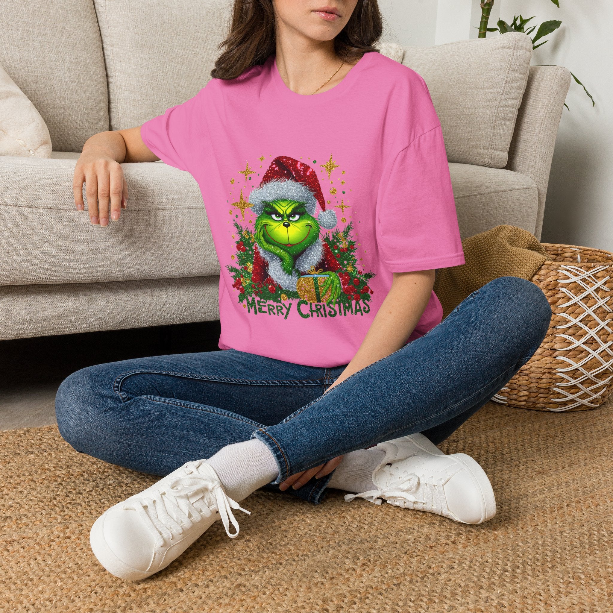 Grinch Christmas T-Shirt | Unisex Softstyle Tee | Merry Christmas Tee | Holiday Gift | Festive Apparel | Cute Grinch Shirt | Xmas Fashion