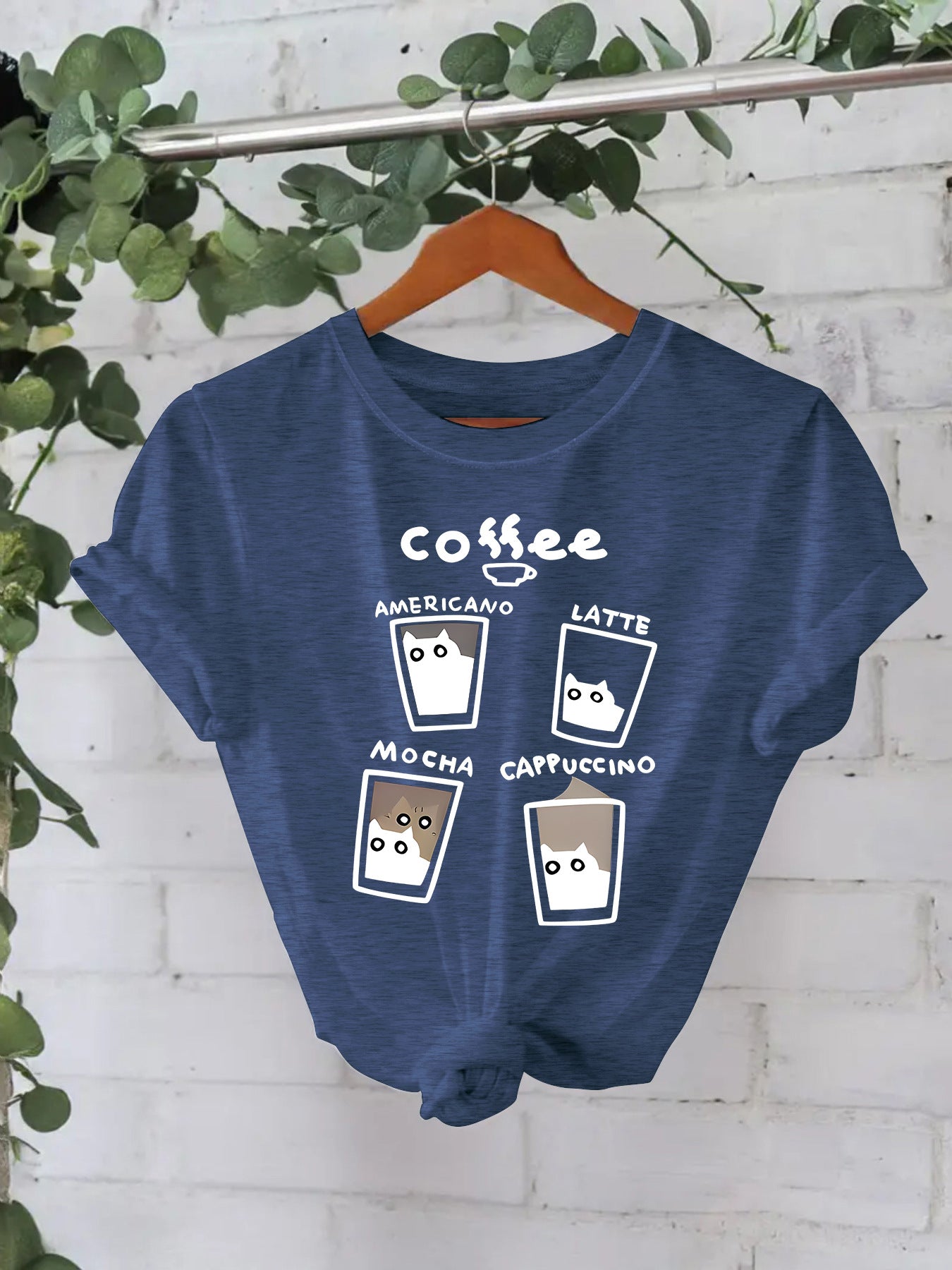 T-shirt short sleeved women's coffee cup