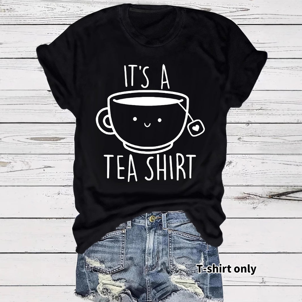 Coffee new short sleeved women's T-shirt