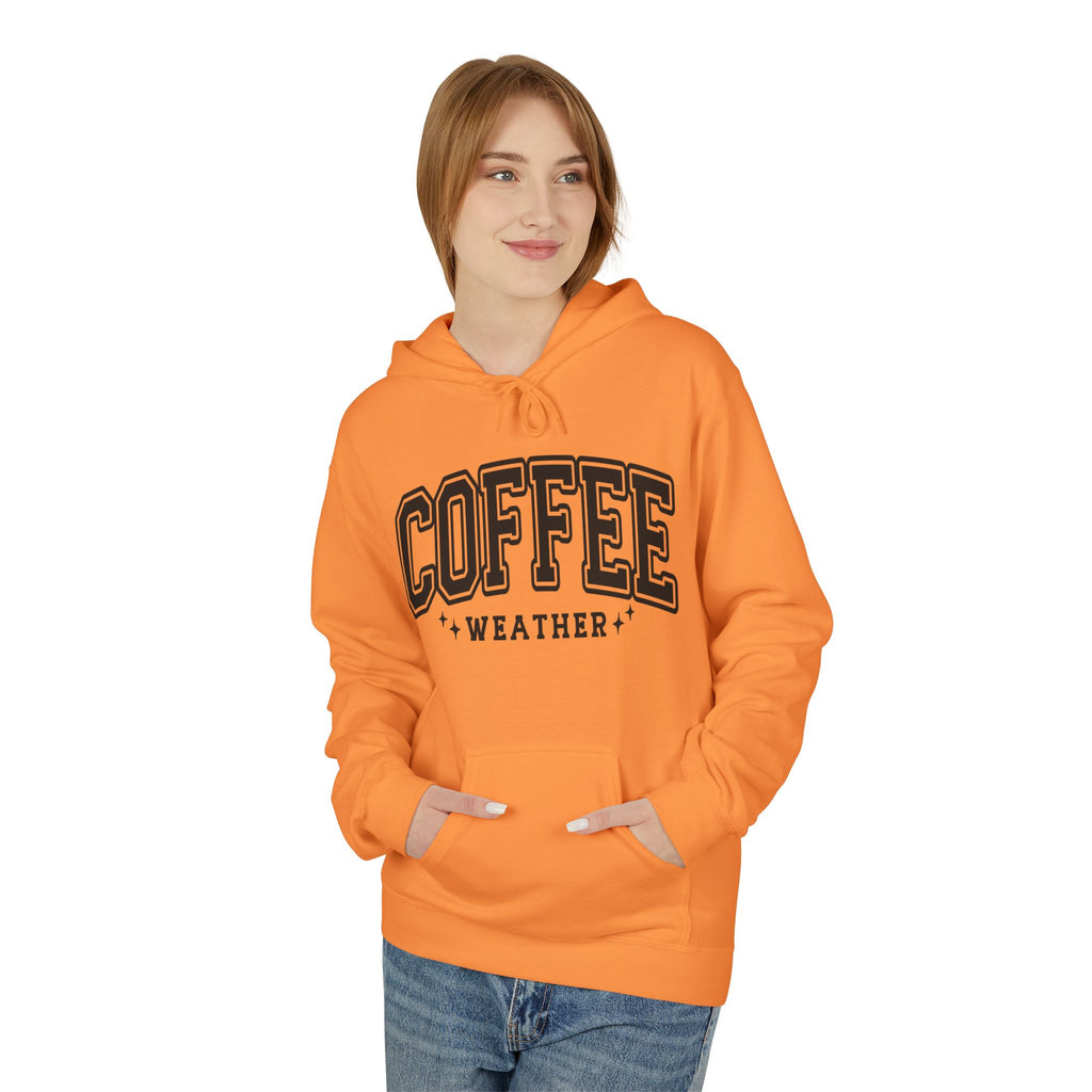 Cozy Coffee Weather Hoodie, Unisex Fleece Sweatshirt, Gift for Coffee Lovers, Fall Fashion, Casual Wear, Everyday Comfort
