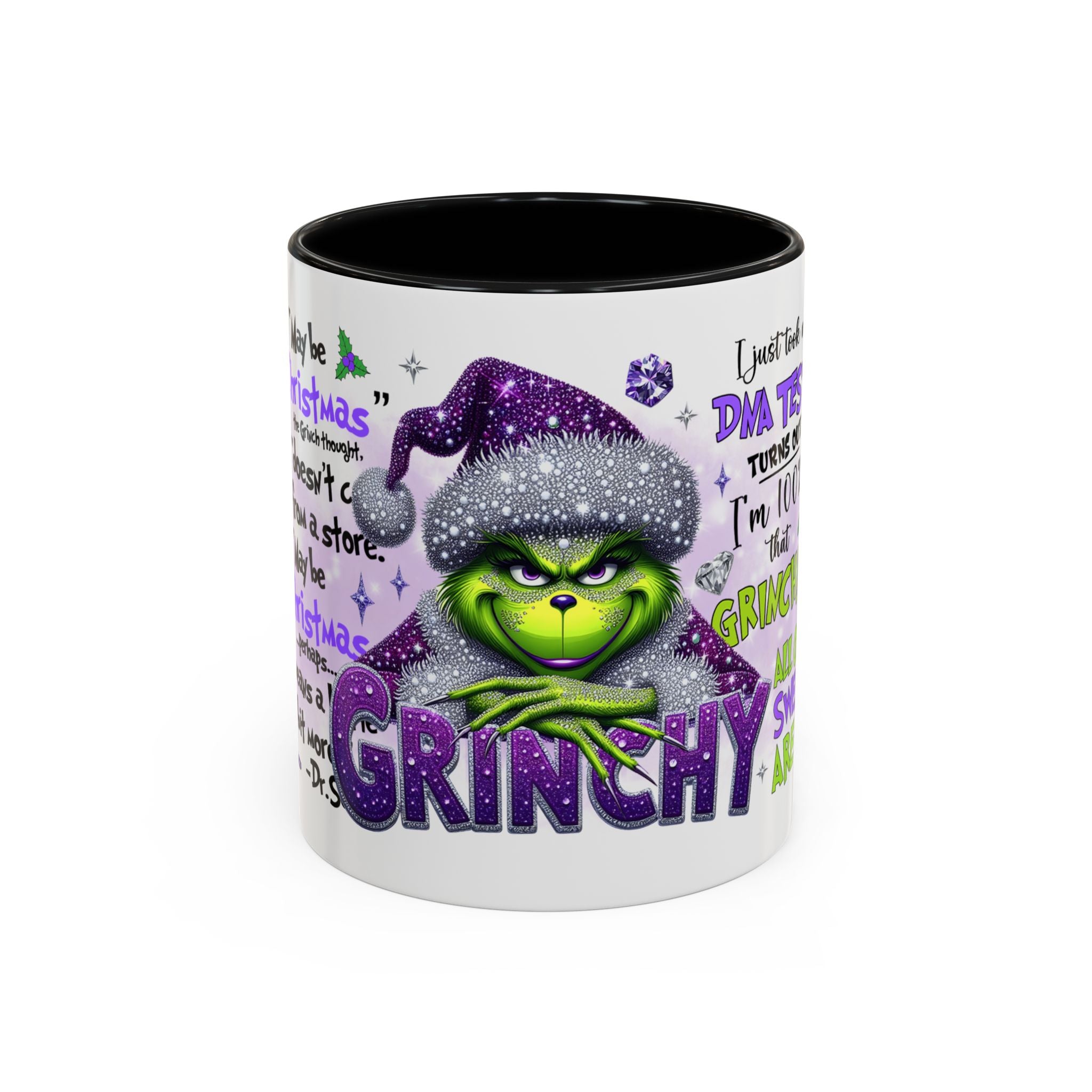 Grinchy Accent Coffee Mug - Fun Holiday Gift, Christmas Decor, Grinch Fan Merchandise, Unique Coffee Cup, Holiday Humor