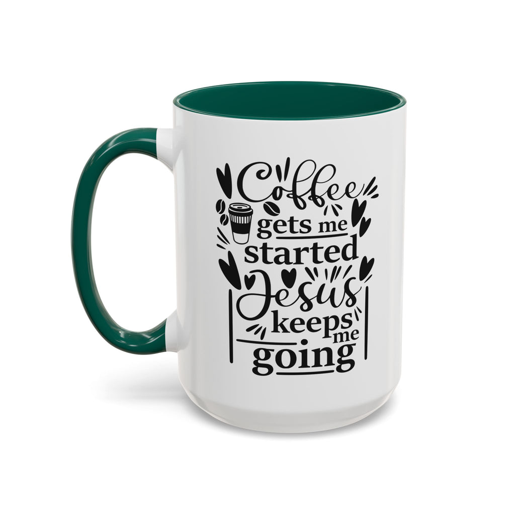 Faithful Morning Mug, Christian Coffee Cup, Religious Tea Mug, Jesus and Coffee Drinkware, Colorful Ceramic Mug