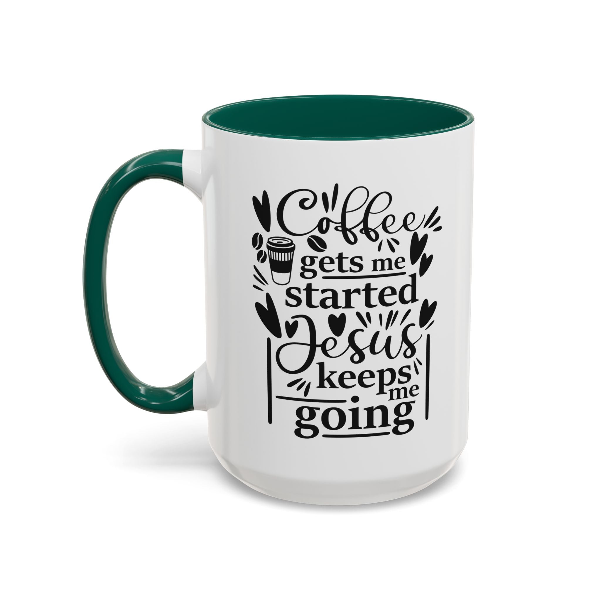 Faithful Morning Mug, Christian Coffee Cup, Religious Tea Mug, Jesus and Coffee Drinkware, Colorful Ceramic Mug