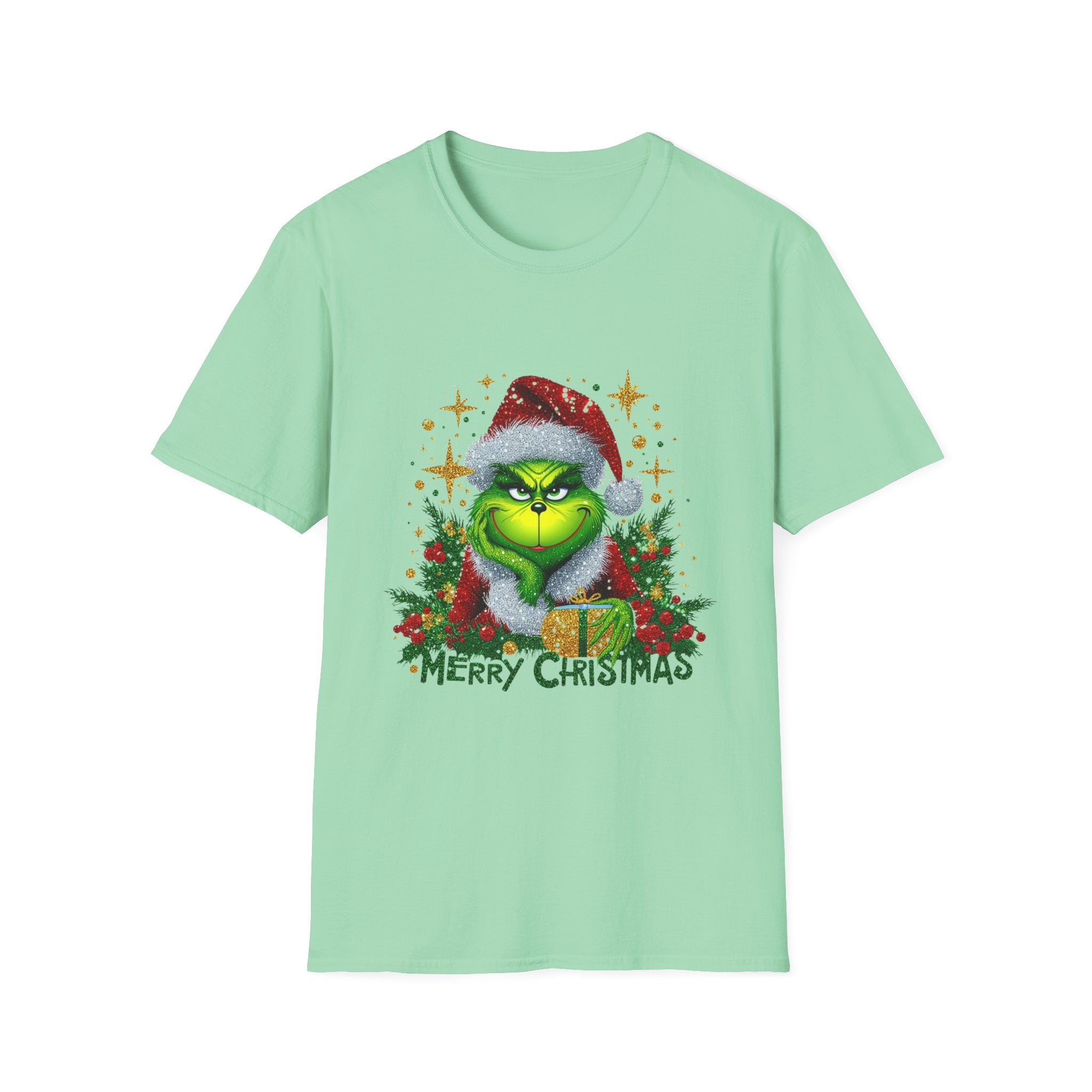 Grinch Christmas T-Shirt | Unisex Softstyle Tee | Merry Christmas Tee | Holiday Gift | Festive Apparel | Cute Grinch Shirt | Xmas Fashion