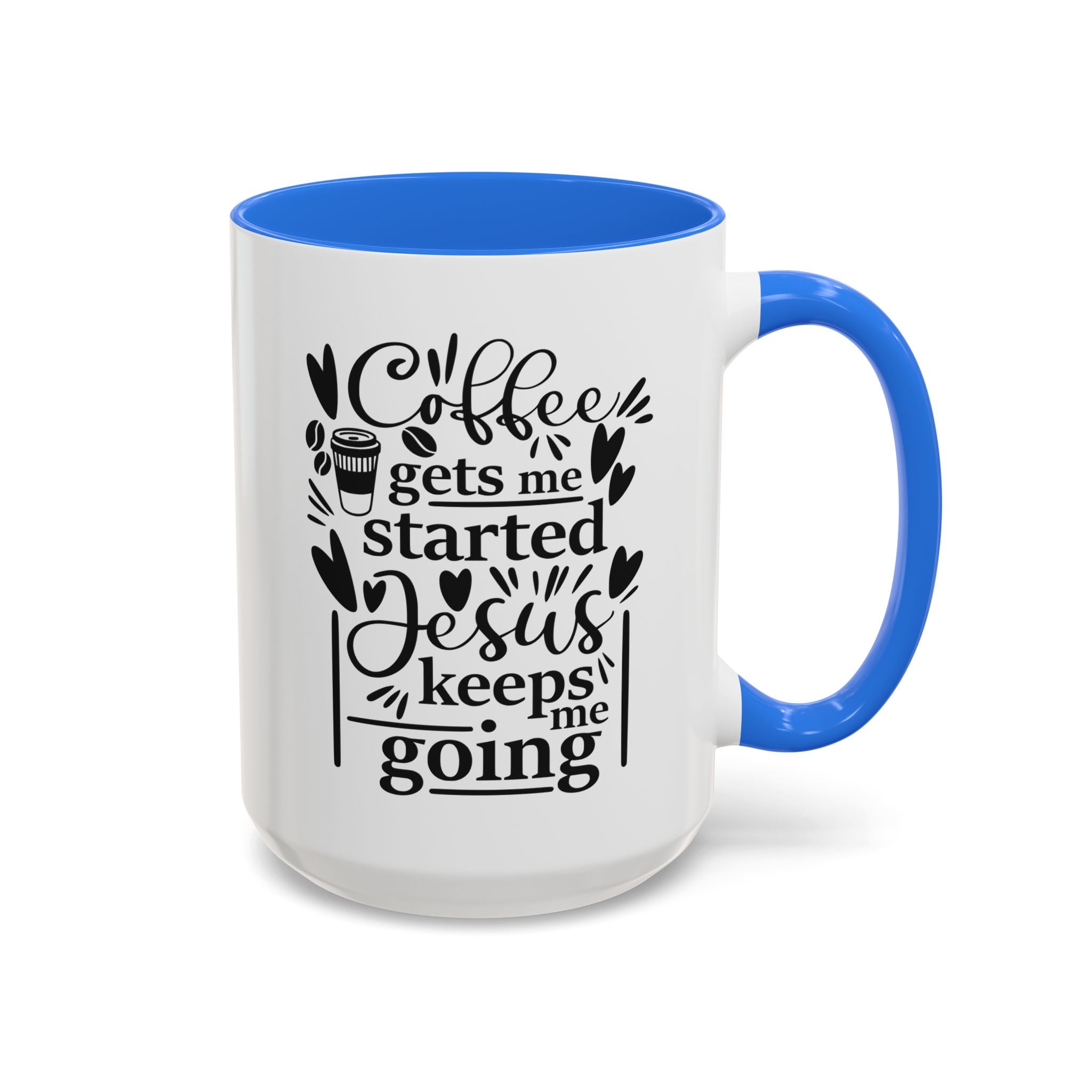 Faithful Morning Mug, Christian Coffee Cup, Religious Tea Mug, Jesus and Coffee Drinkware, Colorful Ceramic Mug