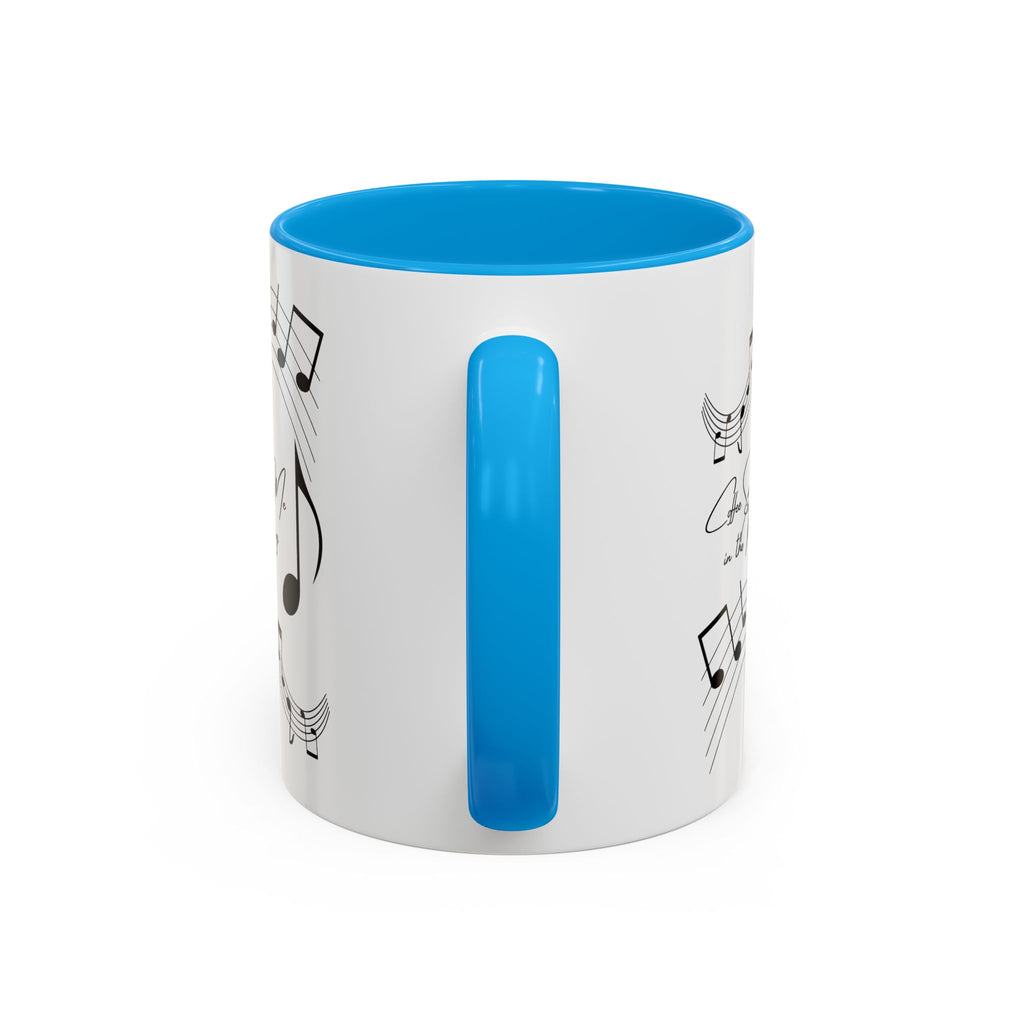 Music Notes Ceramic Mug — "She Sings to Me in the Morning" (11oz/15oz)