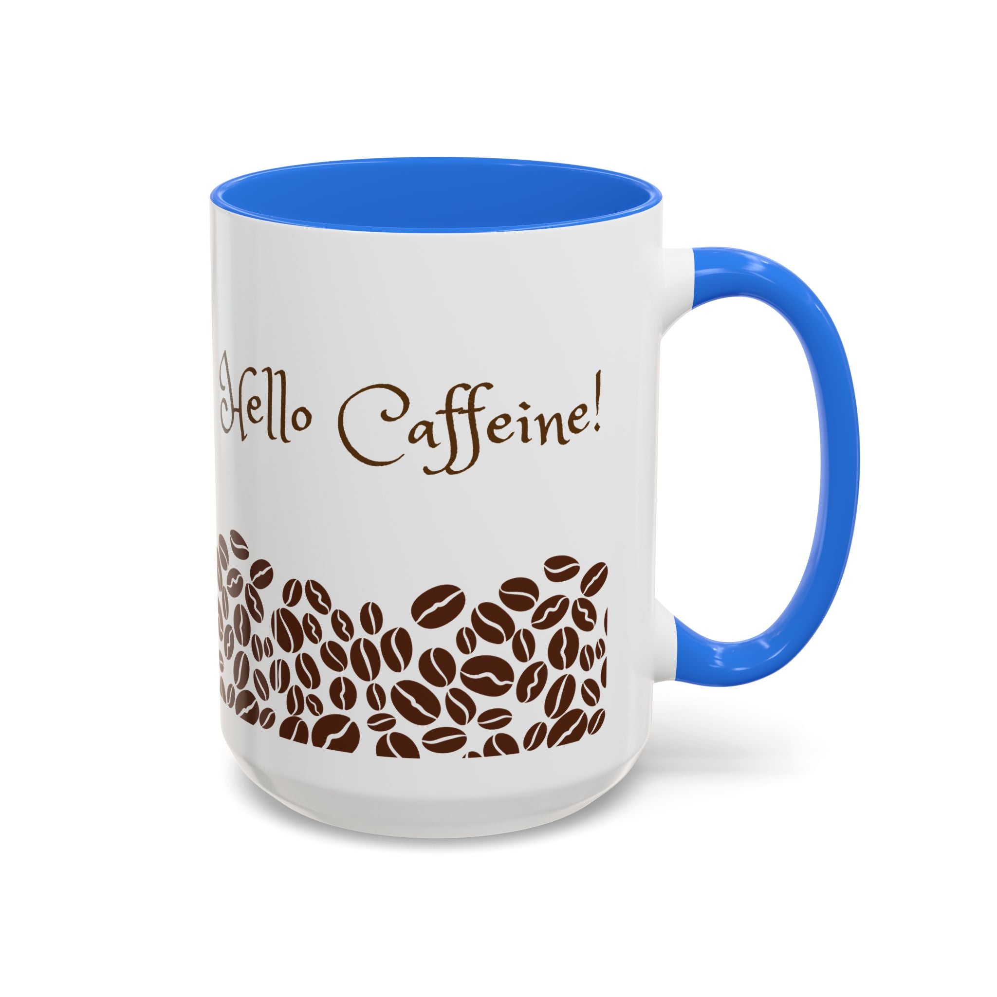 Hello Caffeine! Coffee Bean Ceramic Mug (11oz & 15oz)
