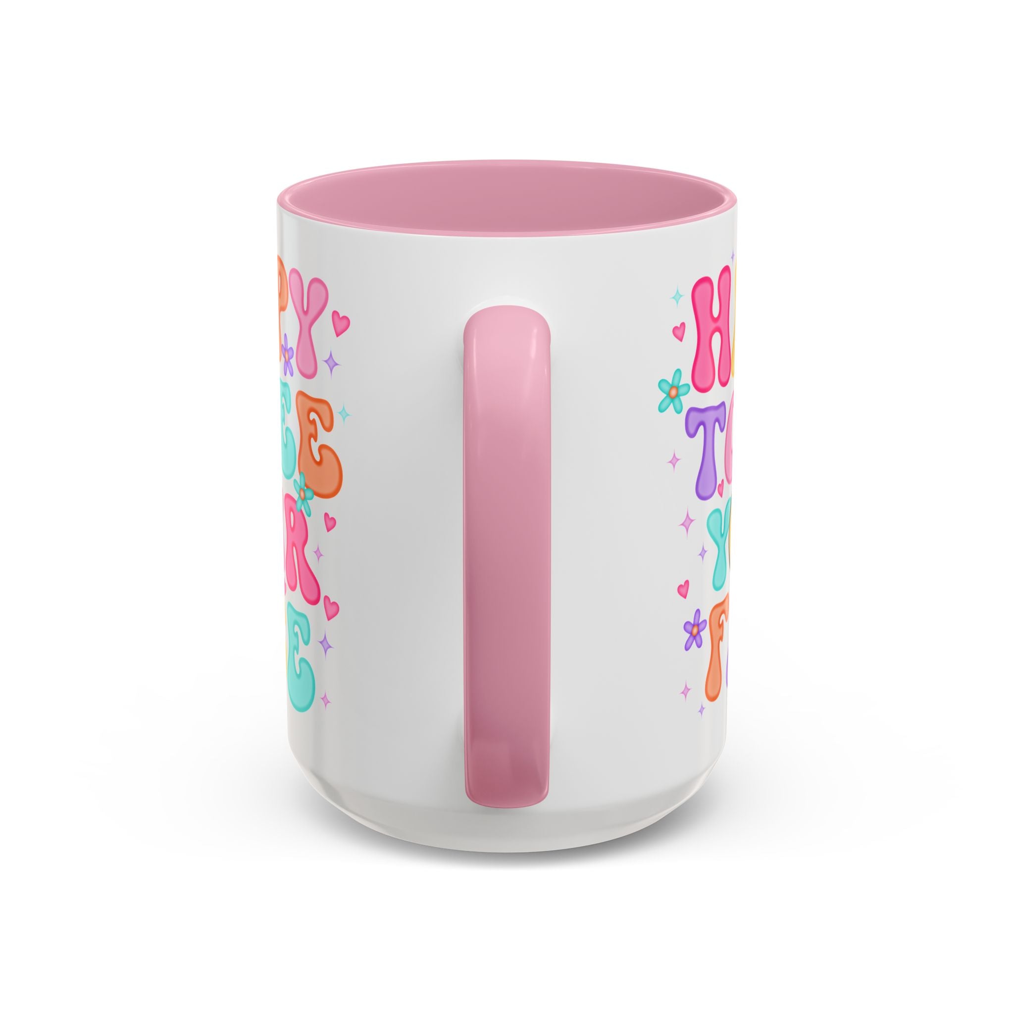 Happy To See Your Face Colorful Coffee Mug — Retro Smiley 11oz/15oz