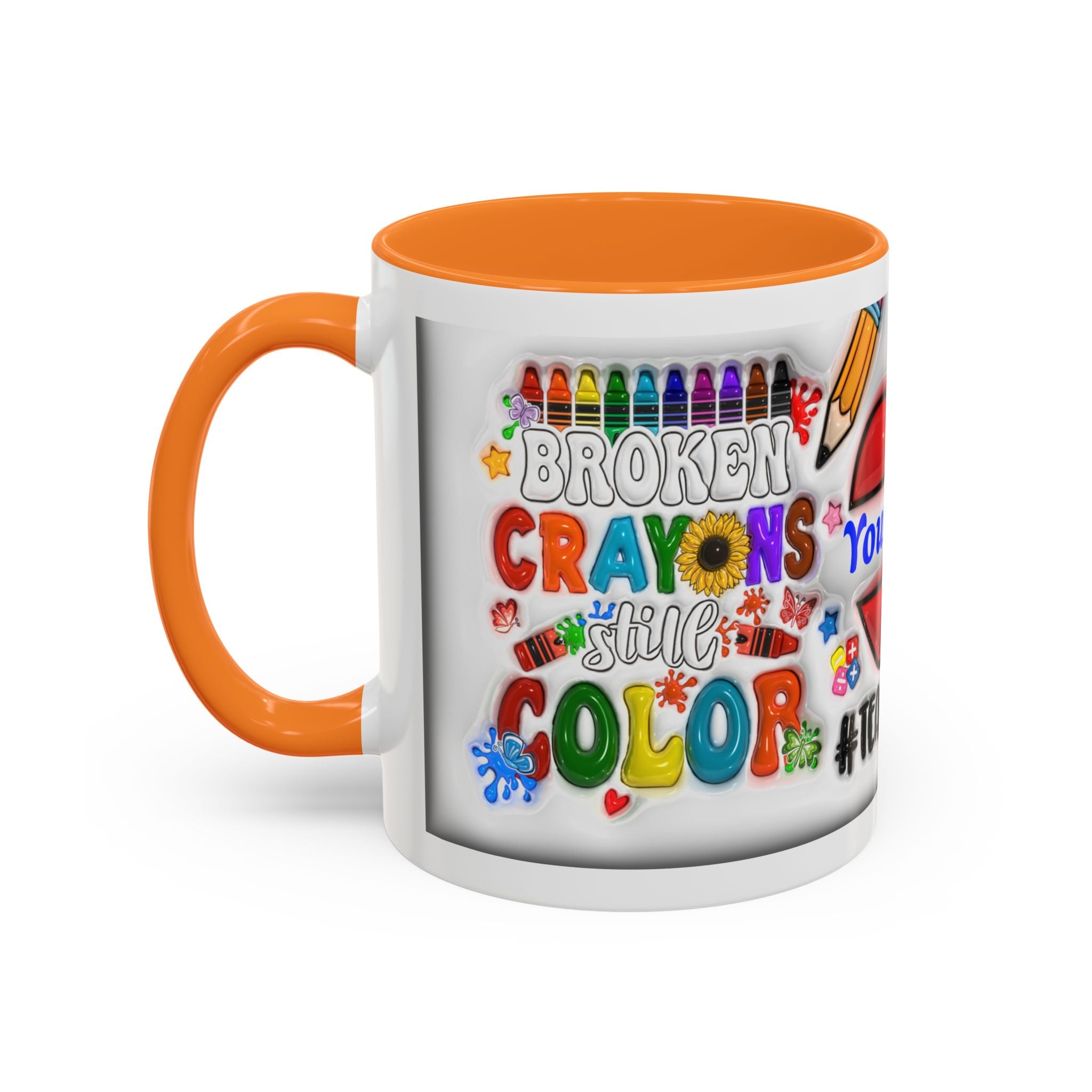 Personalized Teacher Mugs | Colorful 11oz & 15oz Coffee Cups | Fun Gift for Educators | Back to School | Teacher Appreciation