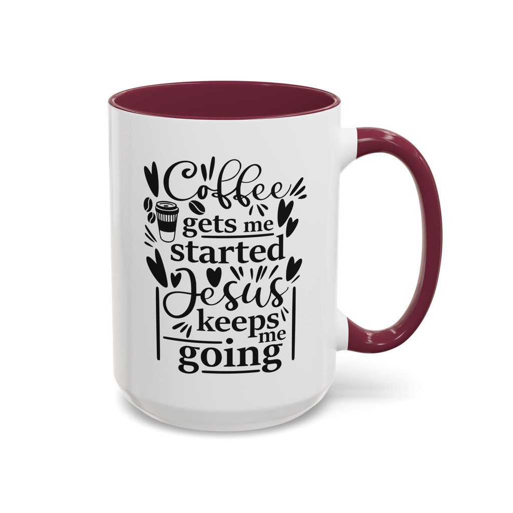 Faithful Morning Mug, Christian Coffee Cup, Religious Tea Mug, Jesus and Coffee Drinkware, Colorful Ceramic Mug