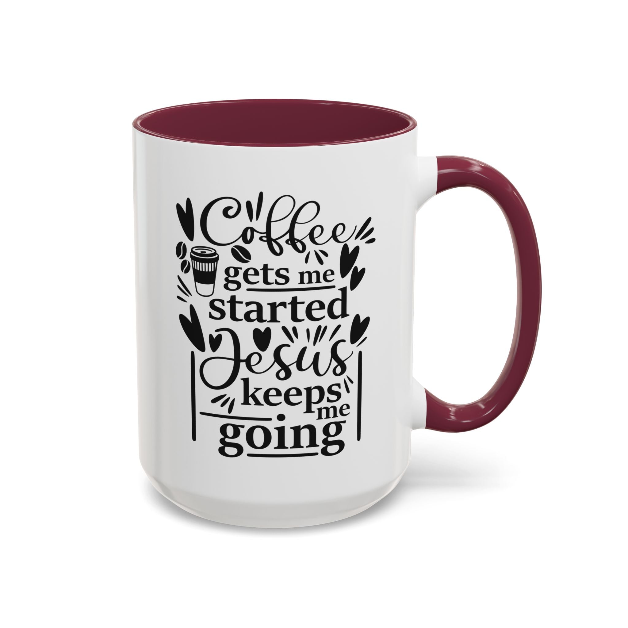 Faithful Morning Mug, Christian Coffee Cup, Religious Tea Mug, Jesus and Coffee Drinkware, Colorful Ceramic Mug