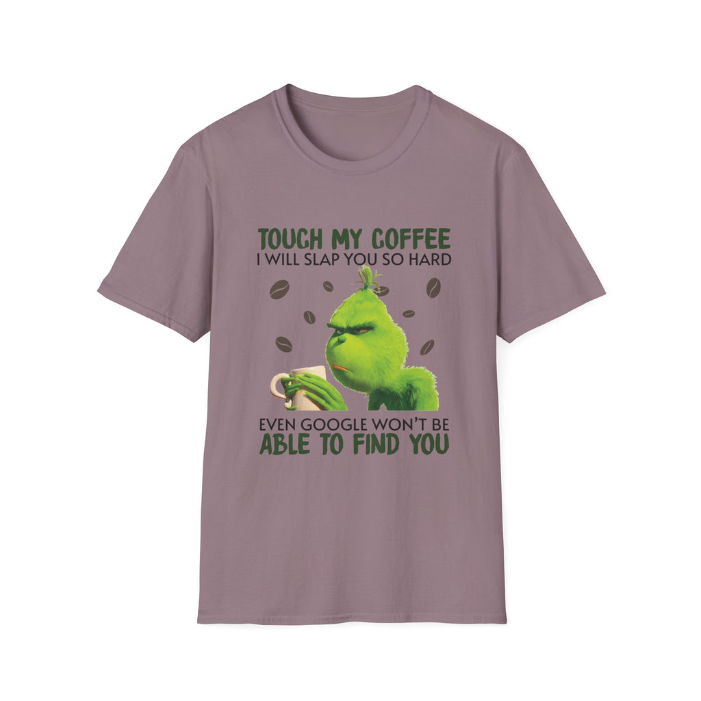 Funny Grinch Coffee T-Shirt, Unisex Tee for Coffee Lovers, Holiday Gift, Quirky Humor Shirt, Perfect for Christmas and Birthdays