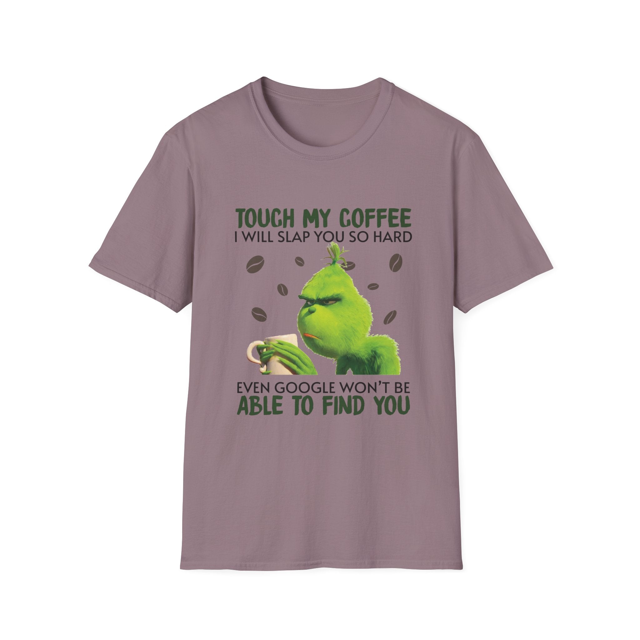 Funny Grinch Coffee T-Shirt, Unisex Tee for Coffee Lovers, Holiday Gift, Quirky Humor Shirt, Perfect for Christmas and Birthdays