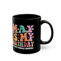 May Is My Birthday Mug | Retro Floral Birthday Month Design