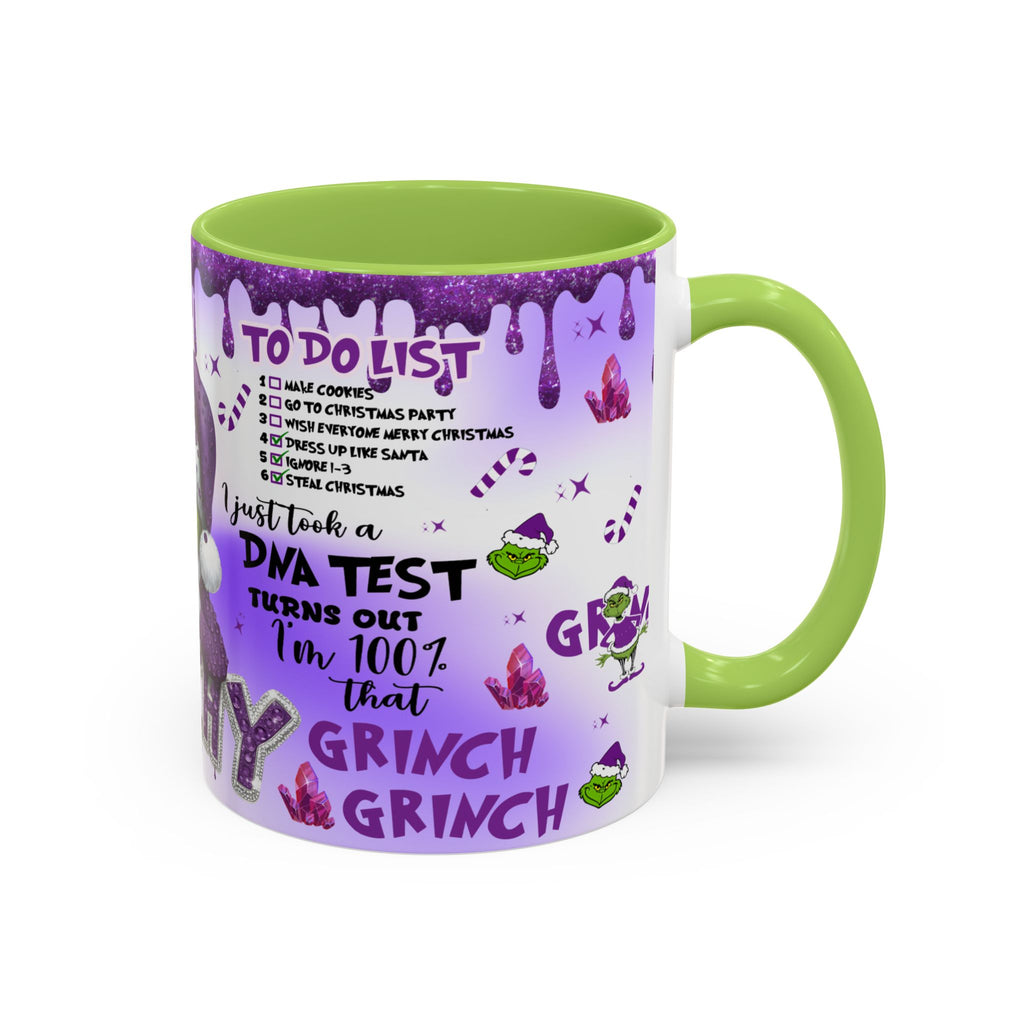 Grinchy Coffee Mug - Fun Holiday Mug, Christmas Gift, Office Decor, Grinch Lovers, DNA Test Humor