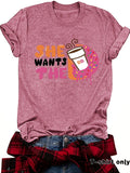 Short sleeved HE coffee pattern