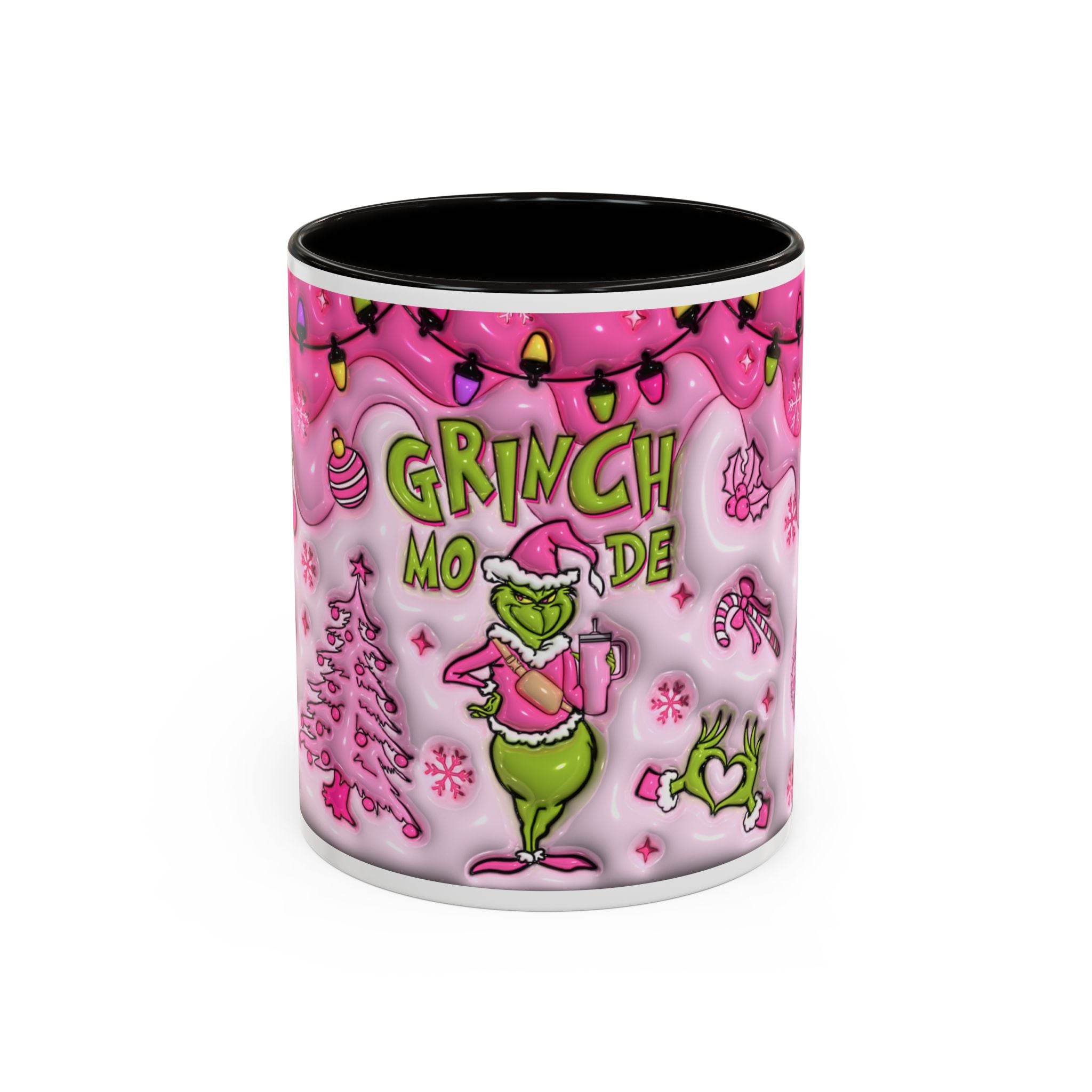 Colorful Grinch Mug, Holiday Gift, Whimsical Drinkware, Festive Coffee Cup, Christmas Decor, Grinch Mode Mug