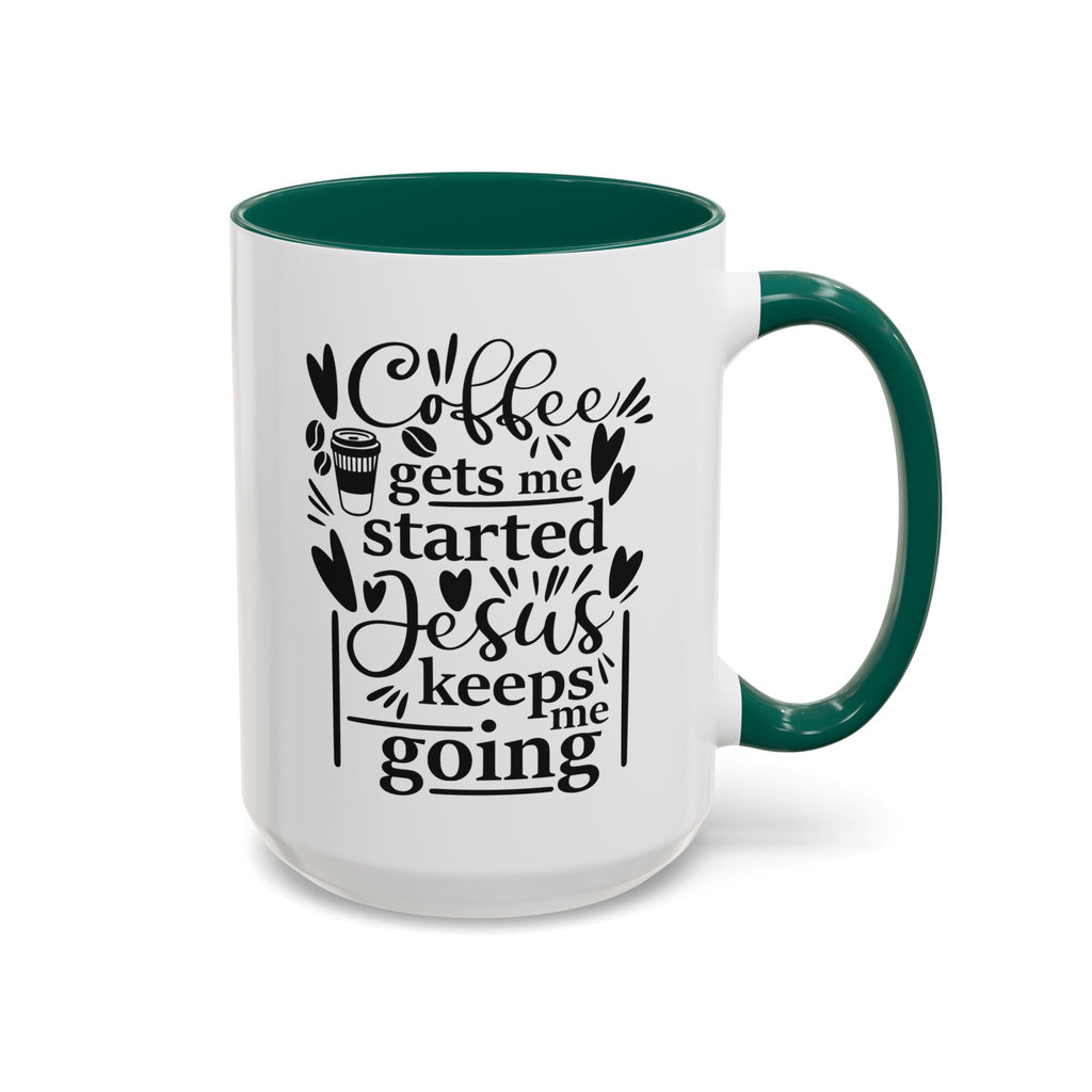 Faithful Morning Mug, Christian Coffee Cup, Religious Tea Mug, Jesus and Coffee Drinkware, Colorful Ceramic Mug