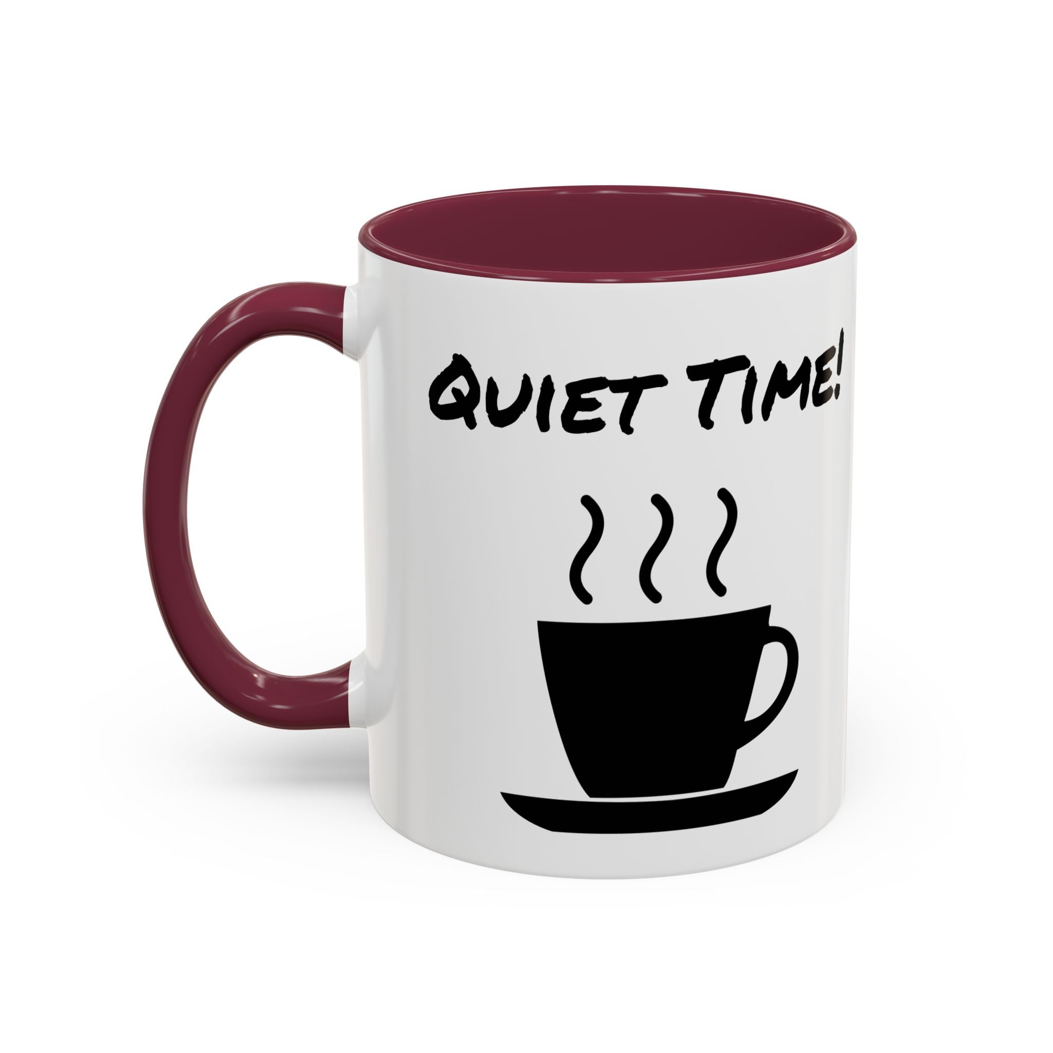 Quiet Time Coffee Mug — Black Accent 11oz/15oz