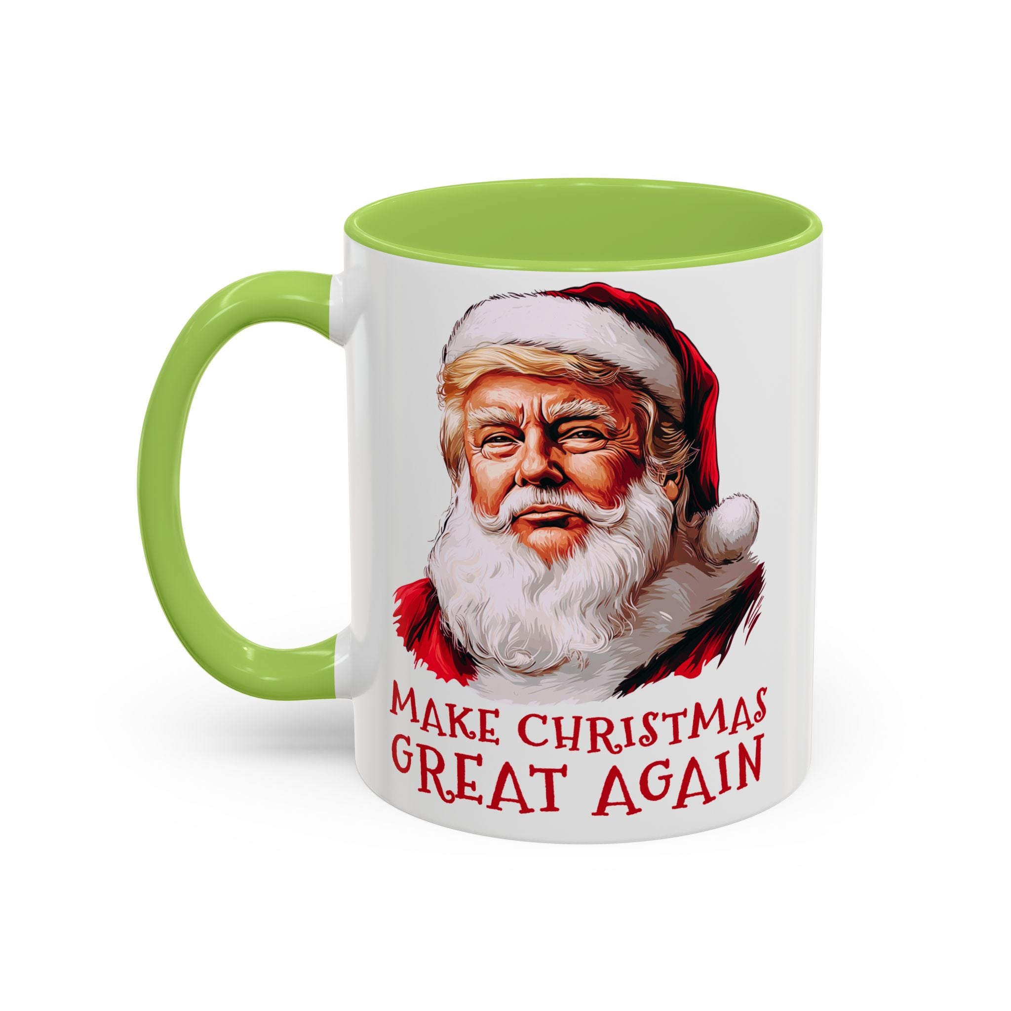 Santa Claus Trump Portrait Mug | Make Christmas Great Again, Holiday Coffee Mug