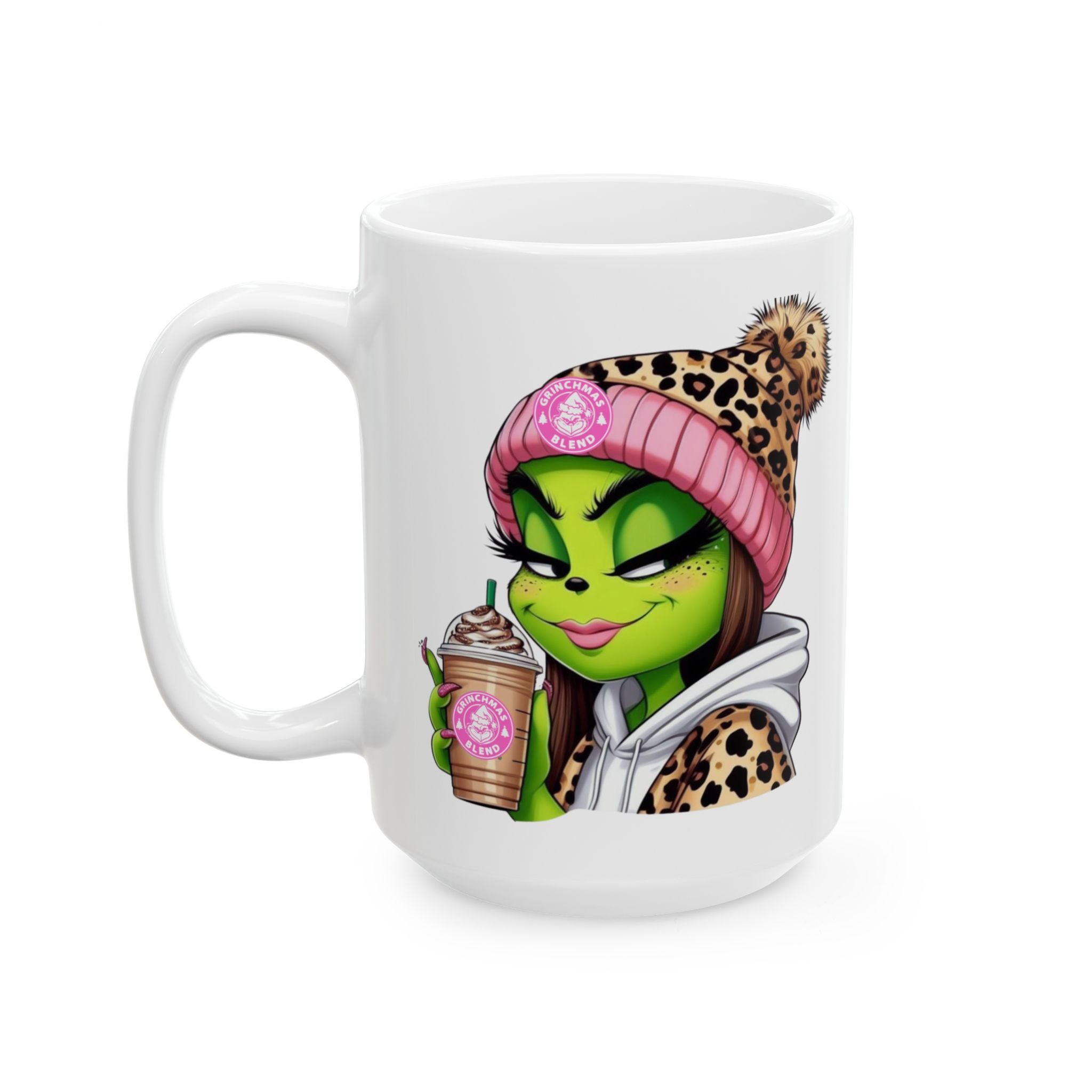 Funky Grinchy-Themed Ceramic Mug | Cute Coffee Cup, Gift for Miss Grinch Lovers, Unique Kitchen Decor, Fun Drinkware, Quirky Mug