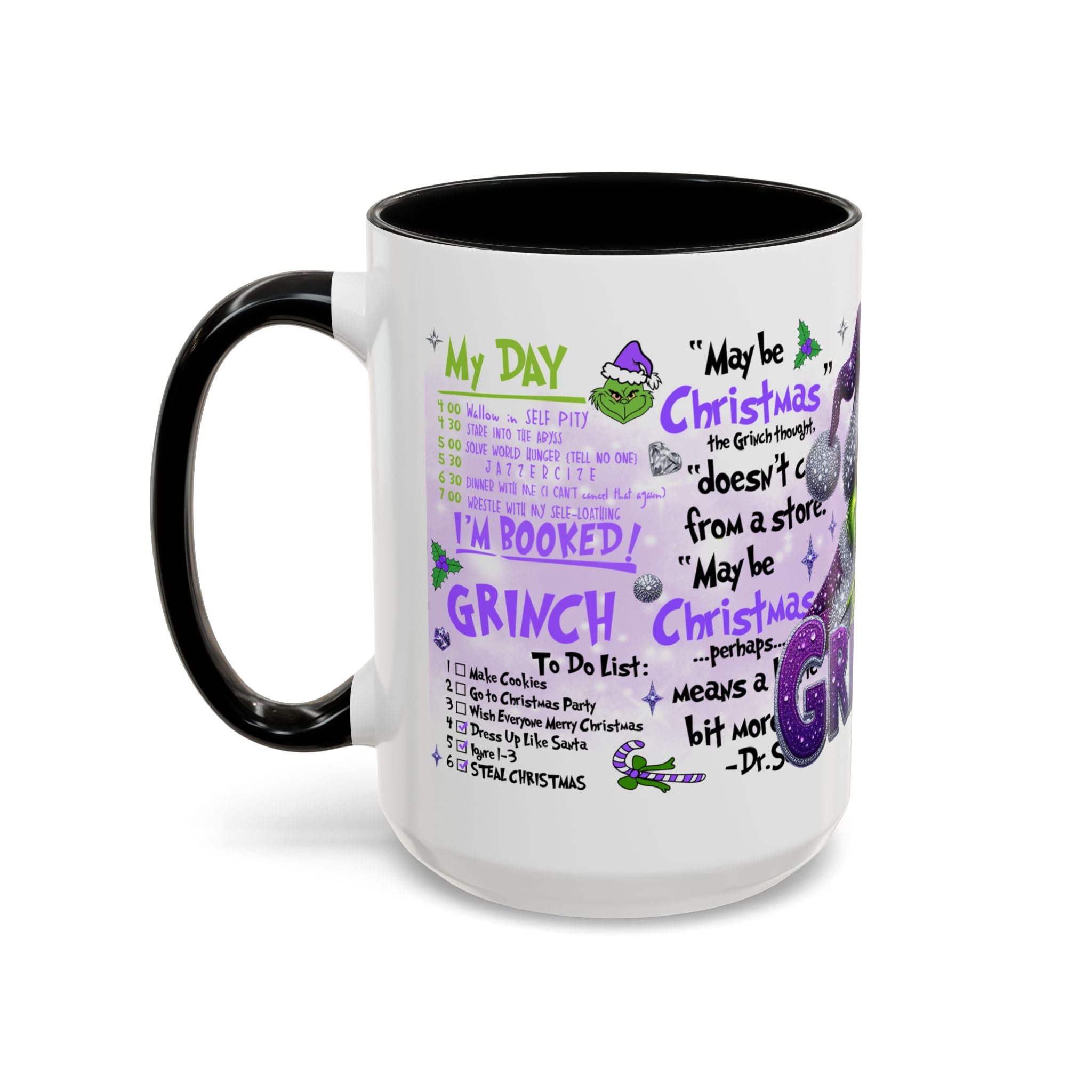 Grinchy Accent Coffee Mug - Fun Holiday Gift, Christmas Decor, Grinch Fan Merchandise, Unique Coffee Cup, Holiday Humor