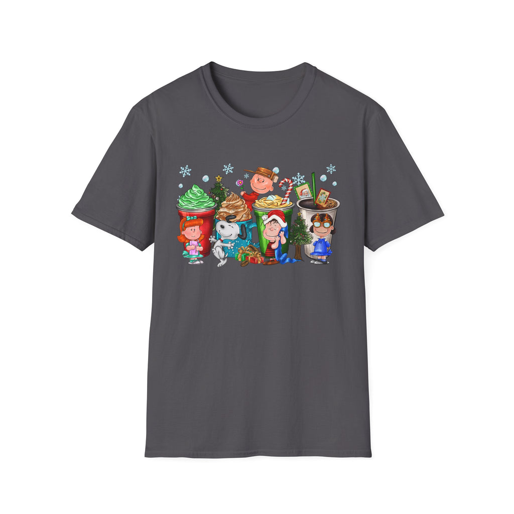 Holiday Cartoon Characters T-Shirt | Christmas Kids Crew Illustration