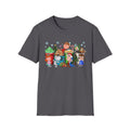 Holiday Cartoon Characters T-Shirt | Christmas Kids Crew Illustration