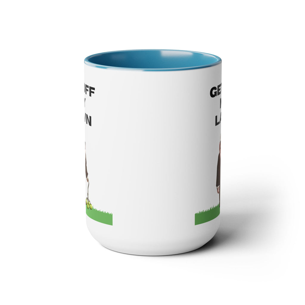 Get Off My Lawn Two-Tone Coffee Mugs, 15oz