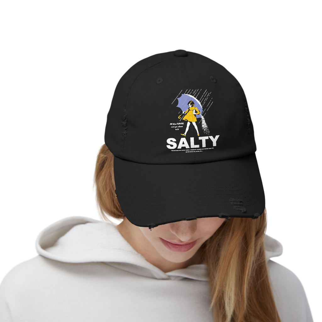 Salty Beach Rain Distressed Cap