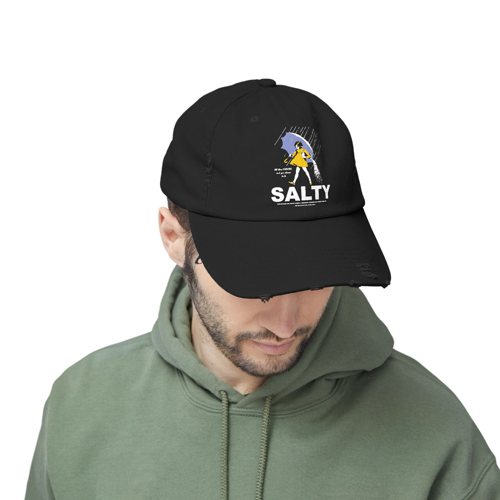 Salty Beach Rain Distressed Cap