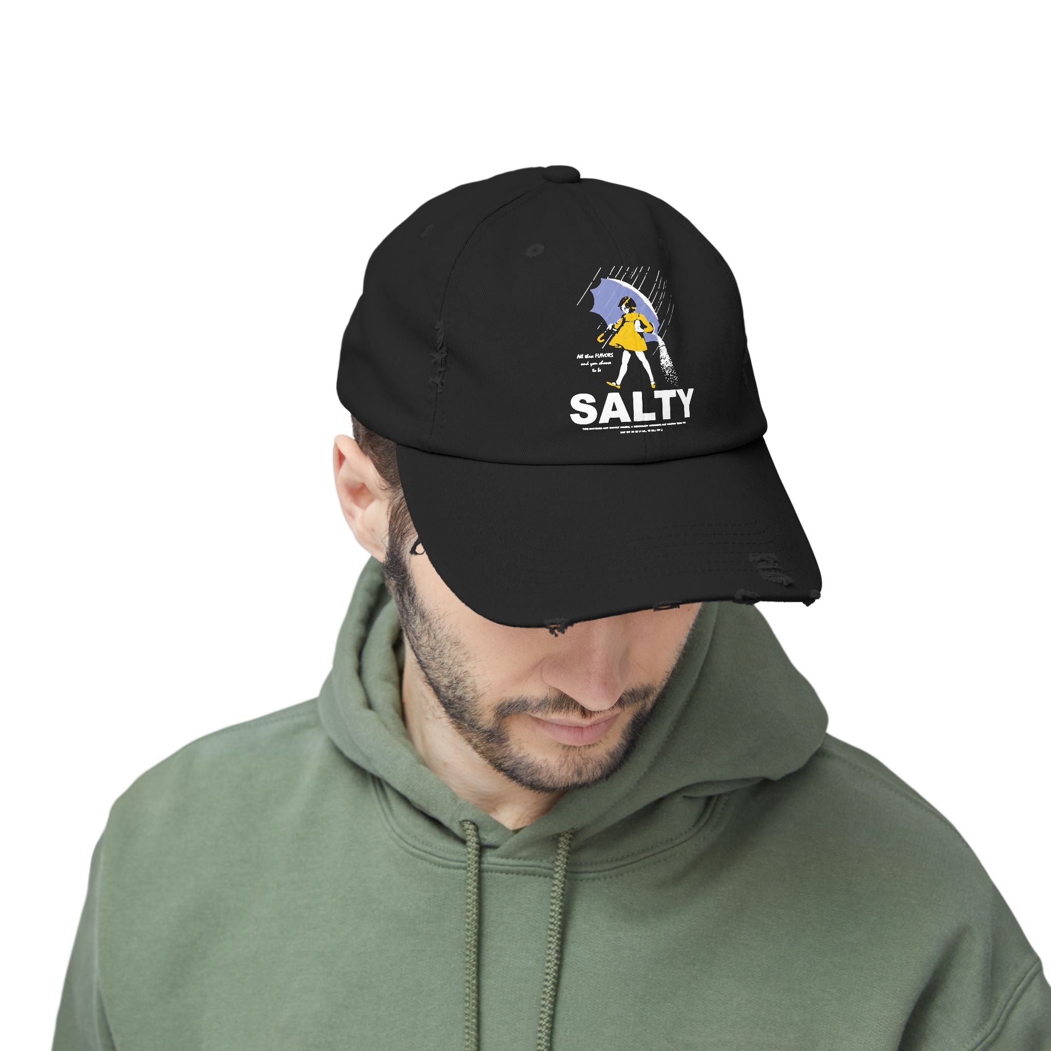 Salty Beach Rain Distressed Cap