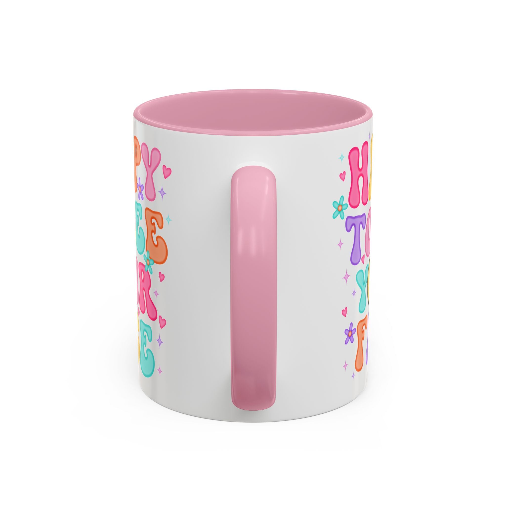 Happy To See Your Face Colorful Coffee Mug — Retro Smiley 11oz/15oz
