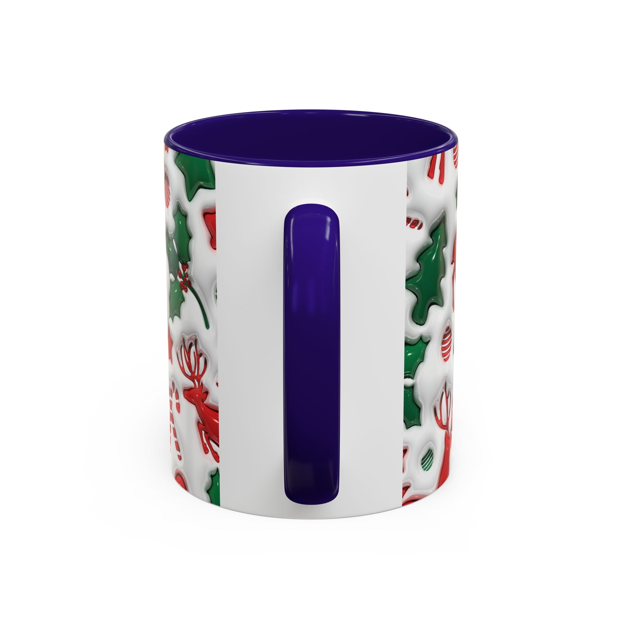 Festive Holiday Mugs, Christmas Coffee Cups, Colorful Reindeer and Candy Cane Design, Cozy Winter Drinkware, Perfect Gift for Holidays