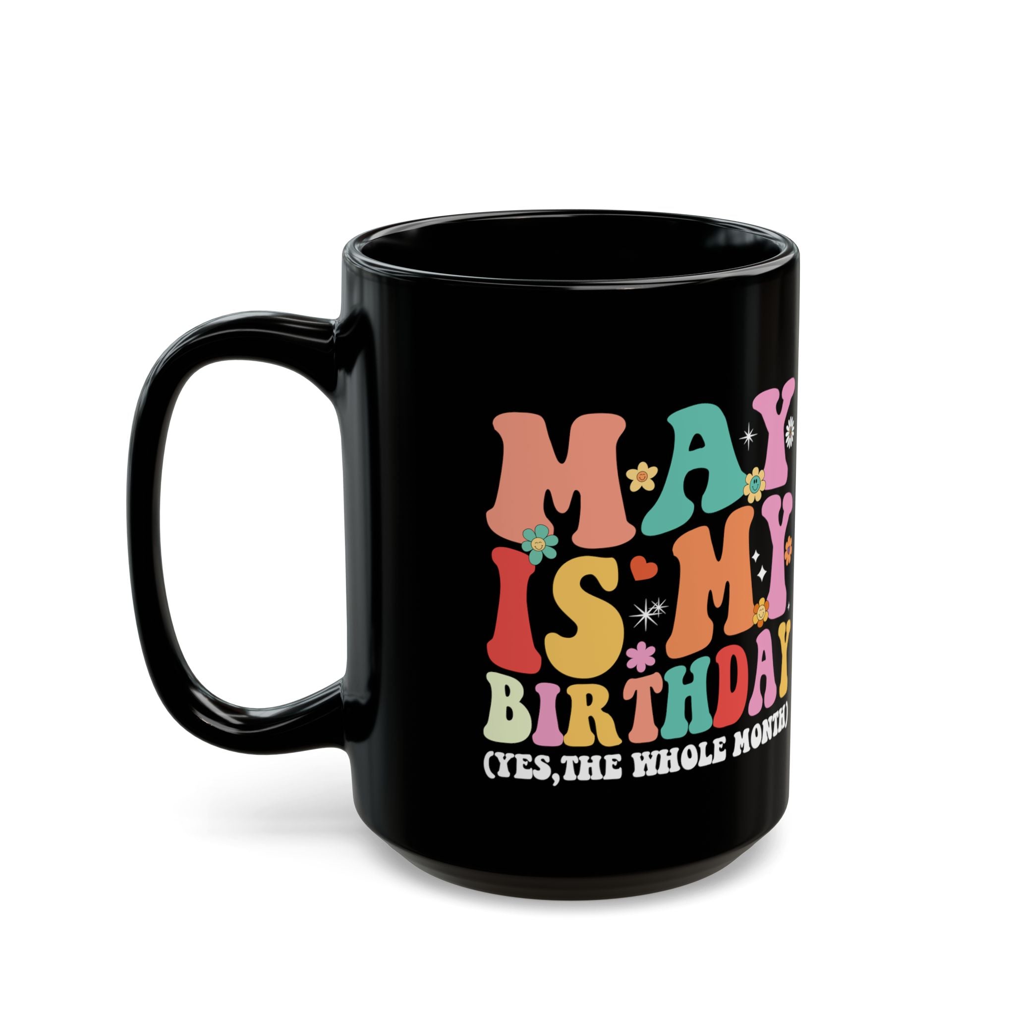 May Is My Birthday Mug | Retro Floral Birthday Month Design