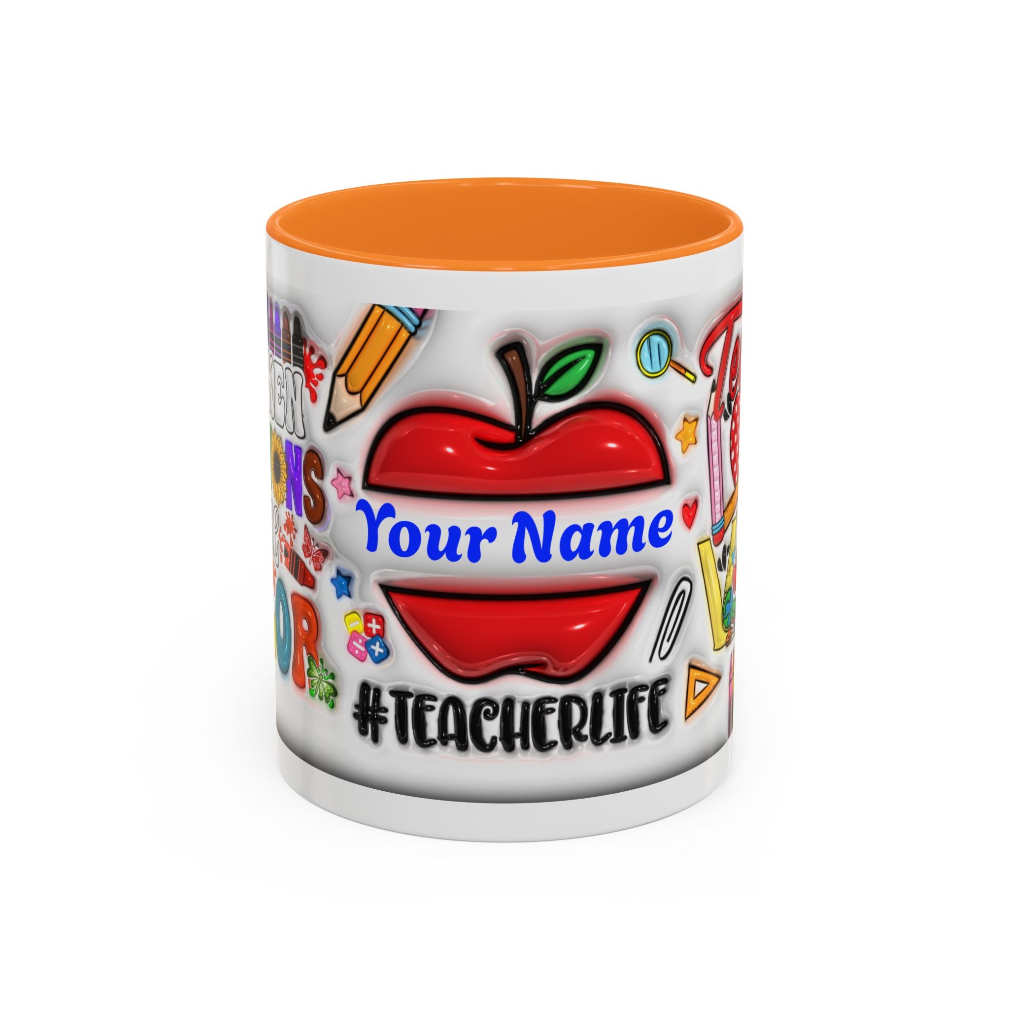 Personalized Teacher Mugs | Colorful 11oz & 15oz Coffee Cups | Fun Gift for Educators | Back to School | Teacher Appreciation