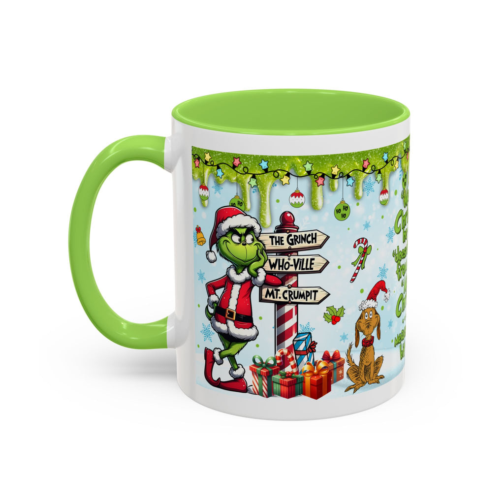 Grinch Christmas Mug | Colorful 11oz 15oz Ceramic Coffee Cup
