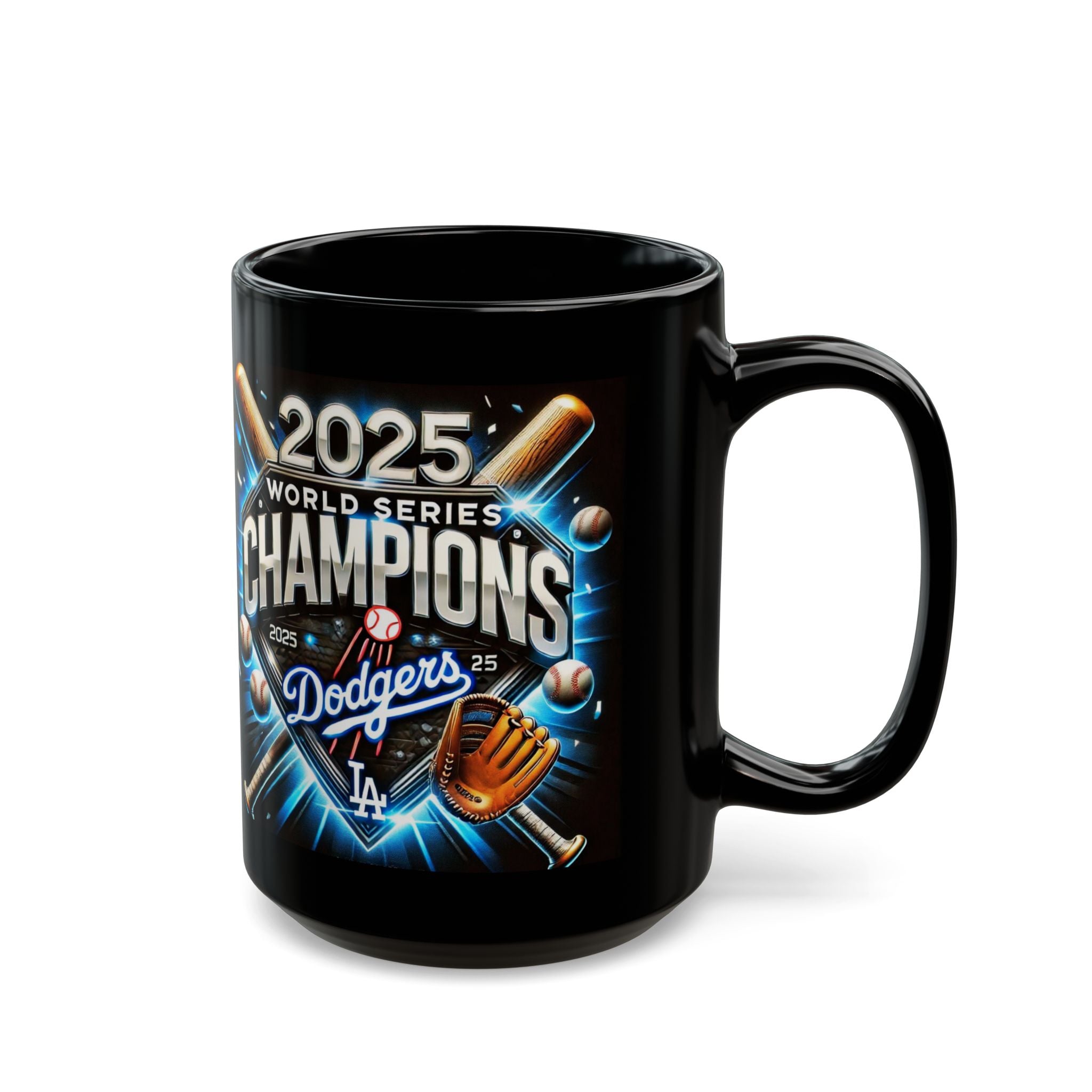 2025 World Series Champions Doyers Black Mug — Baseball Fan Coffee Cup (11oz/15oz)