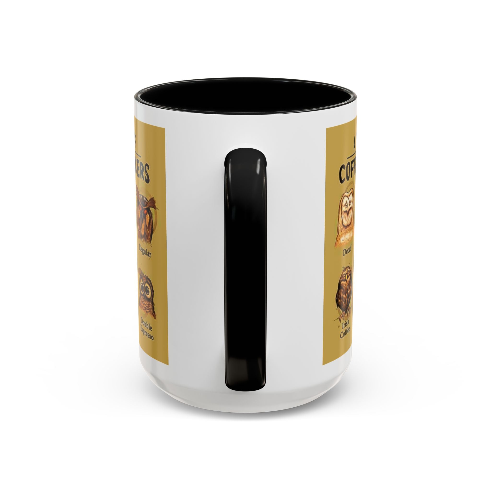 Coffee Mug — “A Hoo’s Hoo of Coffee Drinkers” Owl Coffee Chart Accent Mug
