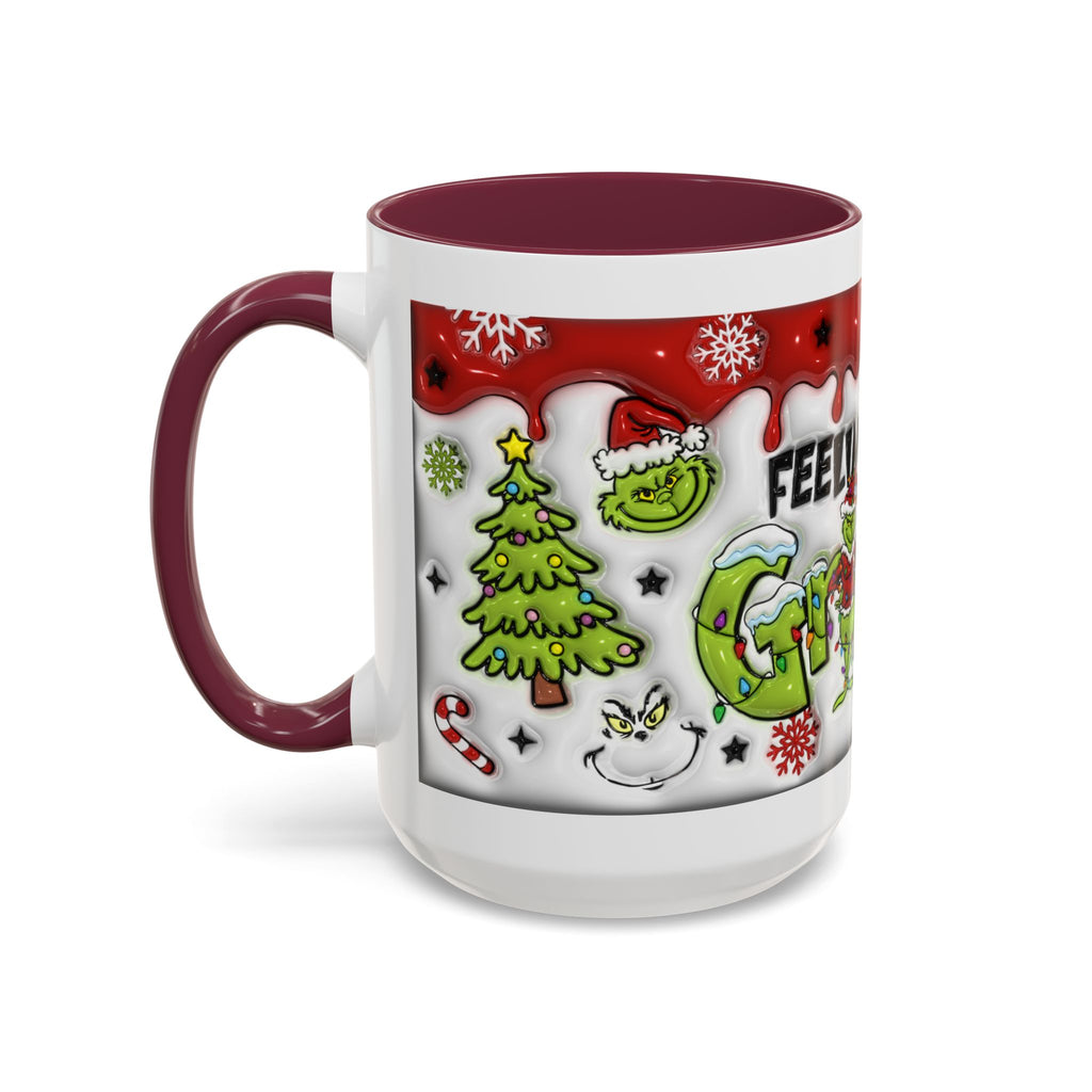 Grinch Holiday Mug - Feeling Extra Grinchy Today! Christmas Gift, Funny Coffee Cup, Holiday Decor, Winter Warmth
