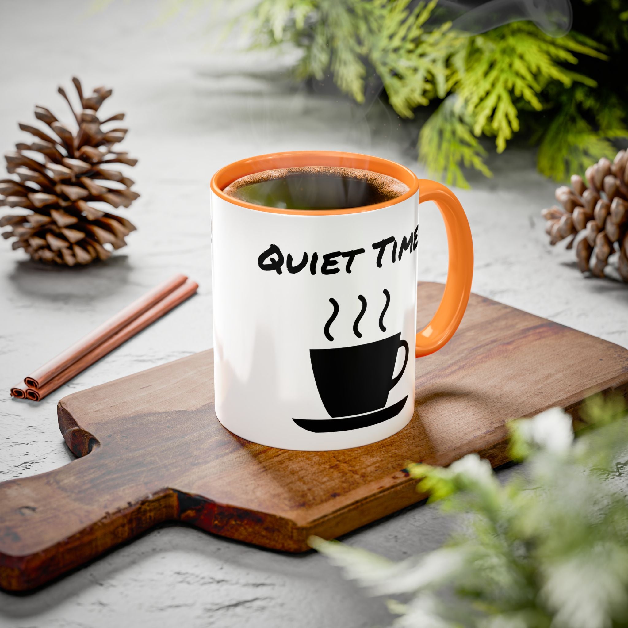 Quiet Time Coffee Mug — Black Accent 11oz/15oz
