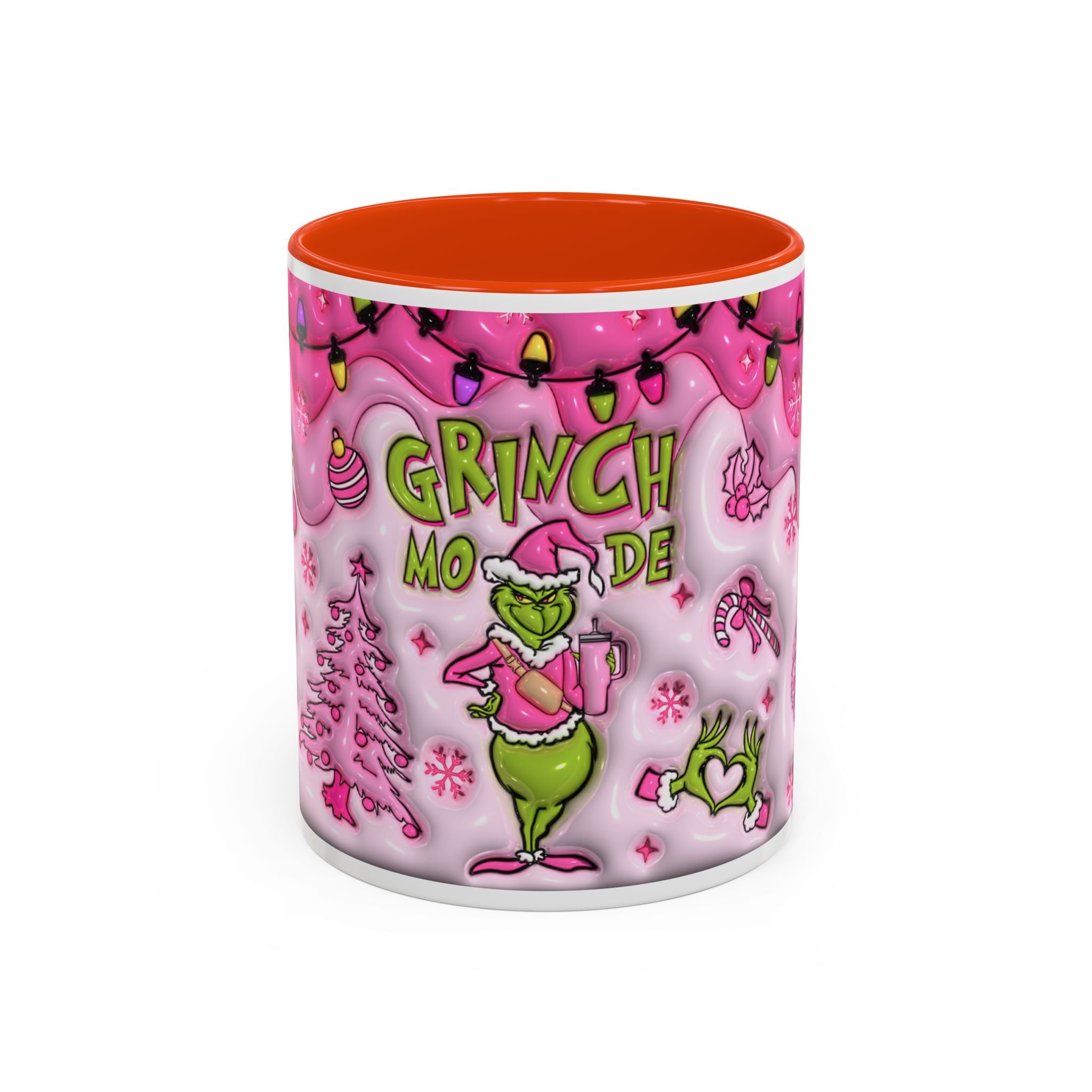 Colorful Grinch Mug, Holiday Gift, Whimsical Drinkware, Festive Coffee Cup, Christmas Decor, Grinch Mode Mug
