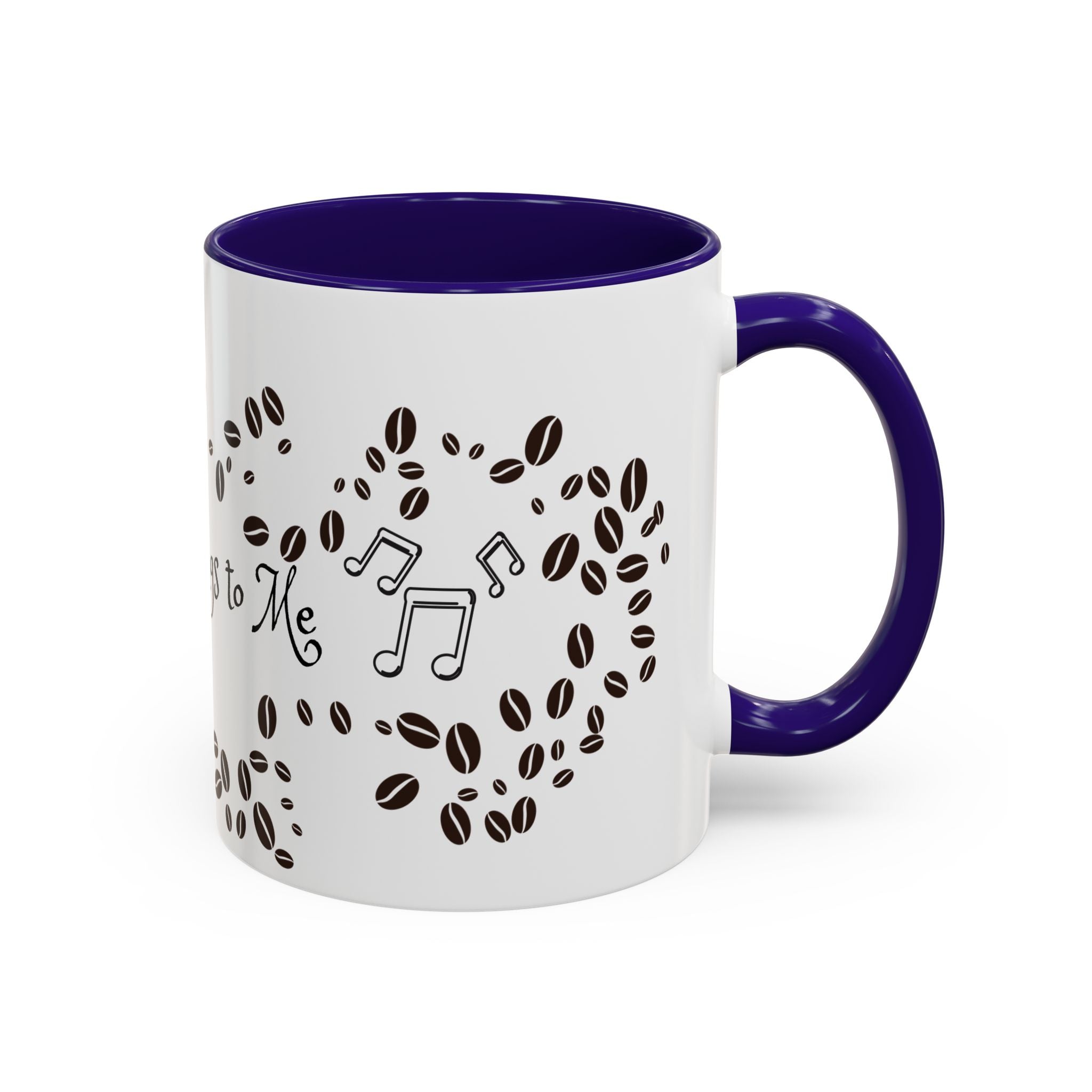 Coffee Sings to Me Mug — 11oz/15oz Ceramic Coffee Bean Music Mug