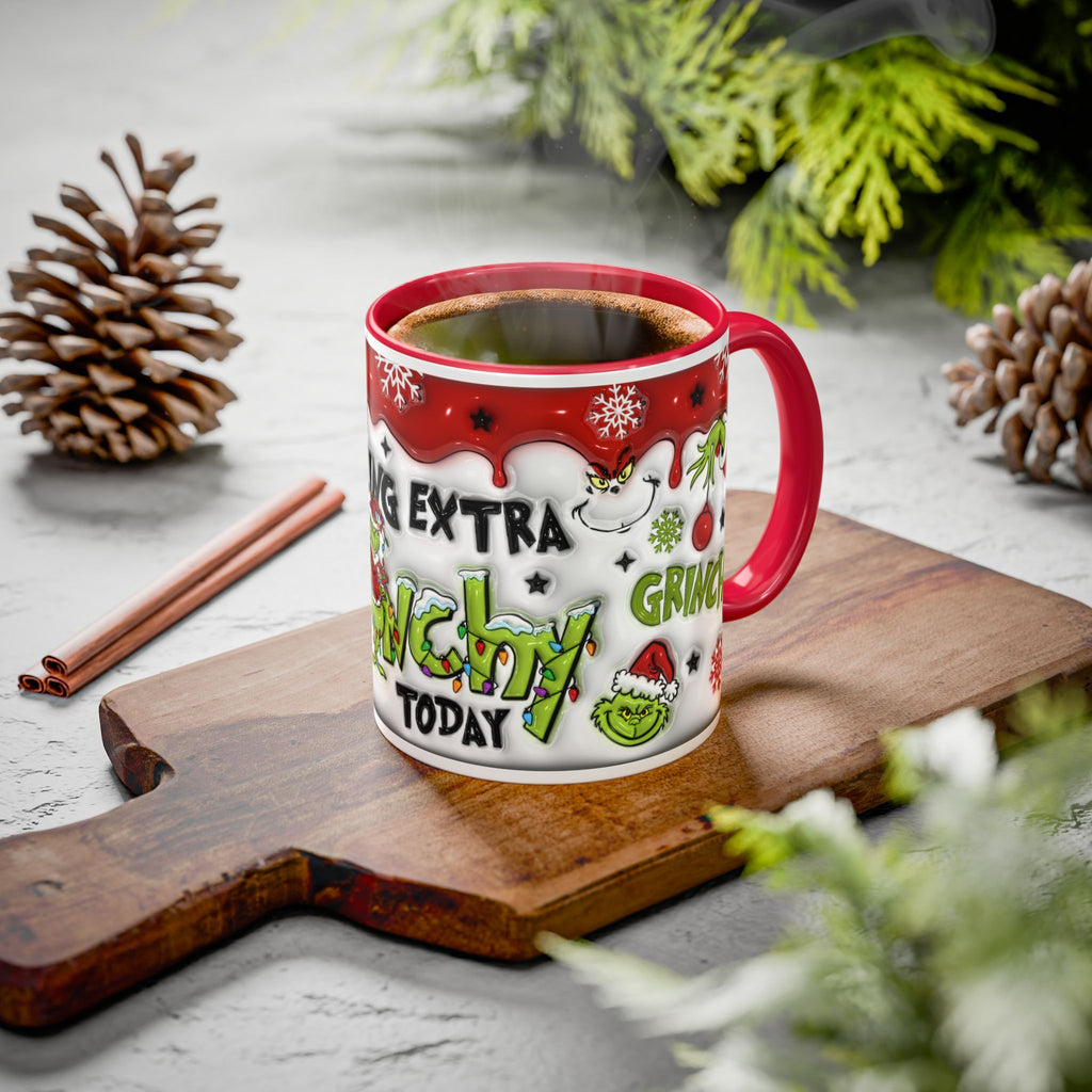 Grinch Holiday Mug - Feeling Extra Grinchy Today! Christmas Gift, Funny Coffee Cup, Holiday Decor, Winter Warmth