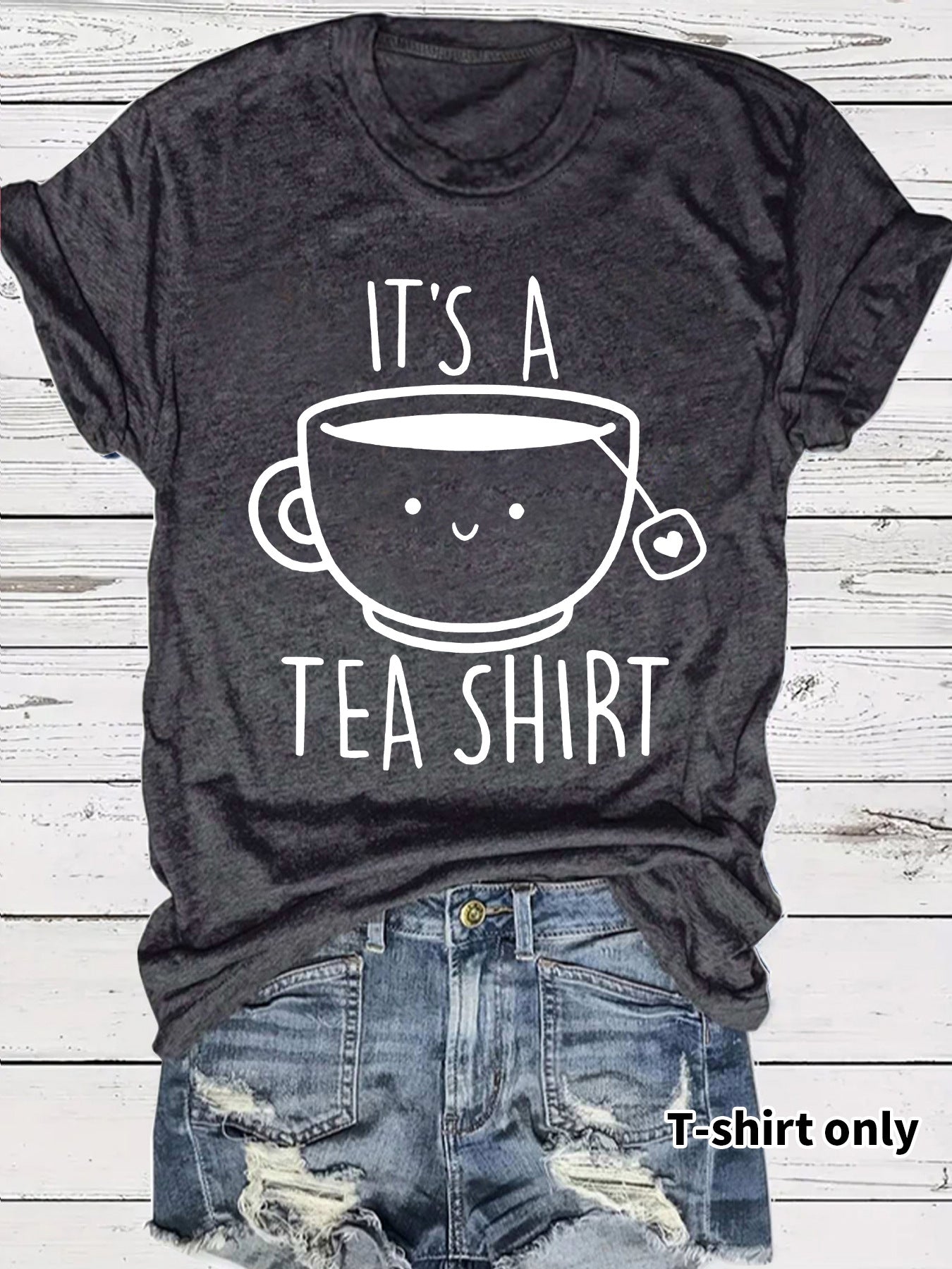 Coffee new short sleeved women's T-shirt