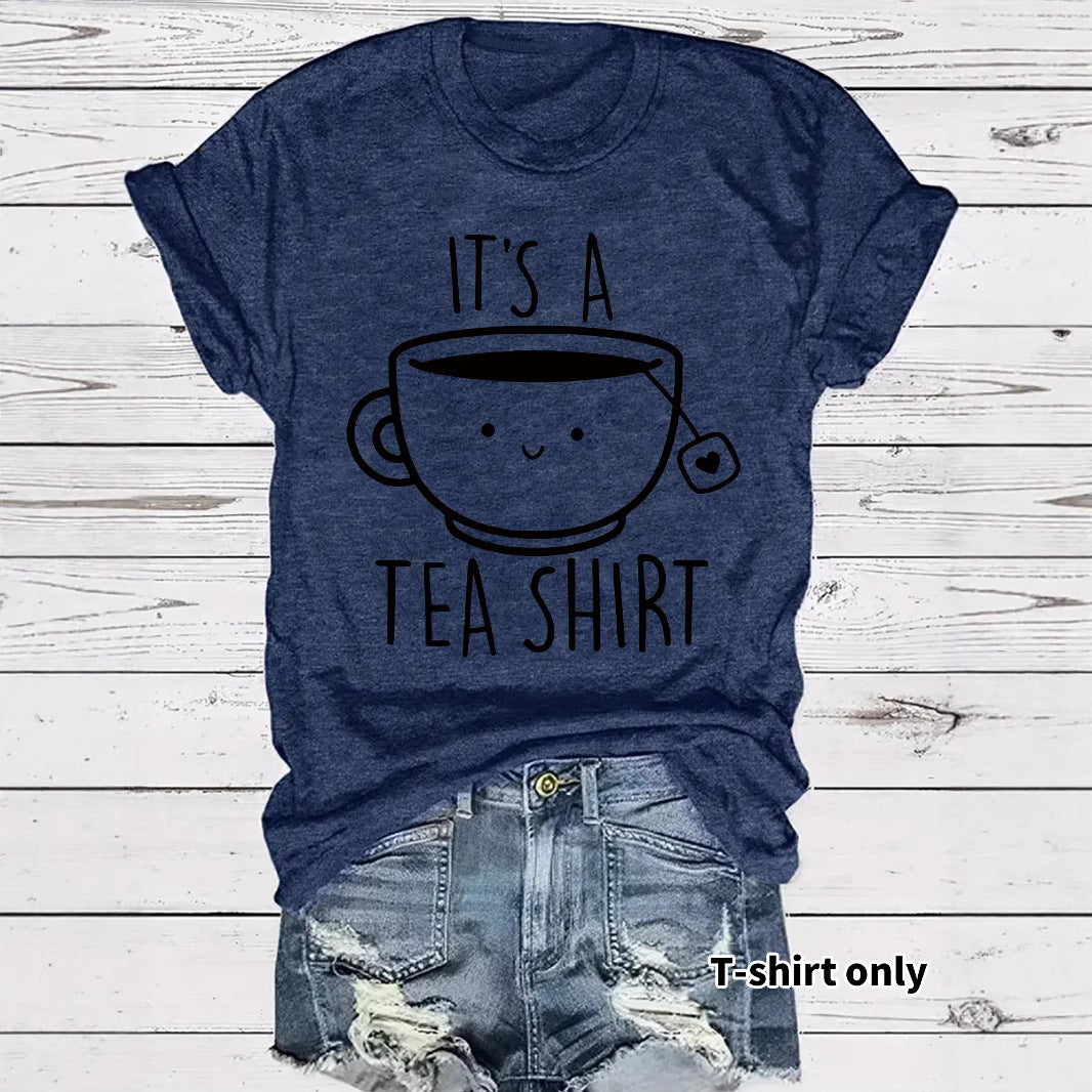 Coffee new short sleeved women's T-shirt