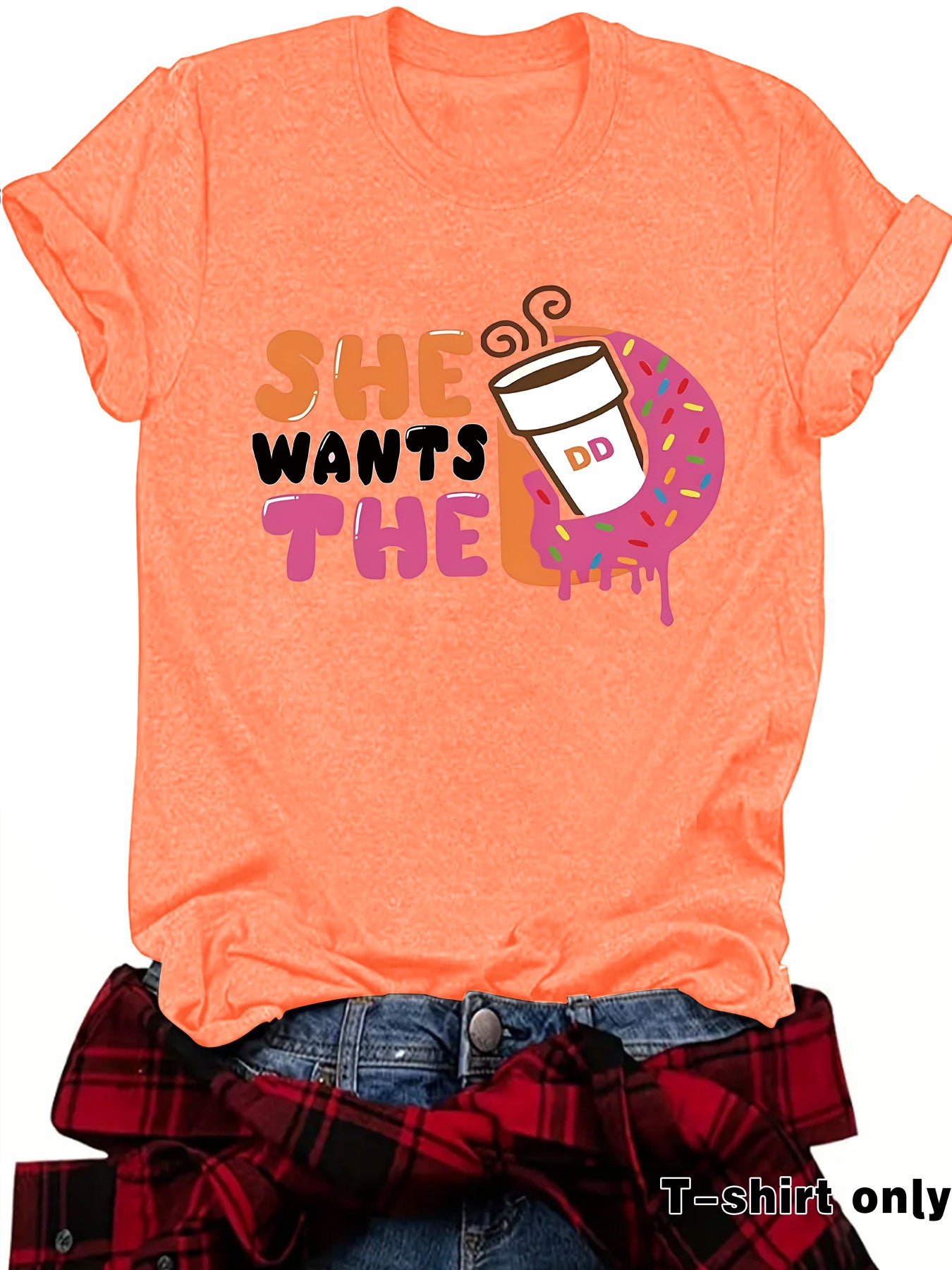 Short sleeved HE coffee pattern